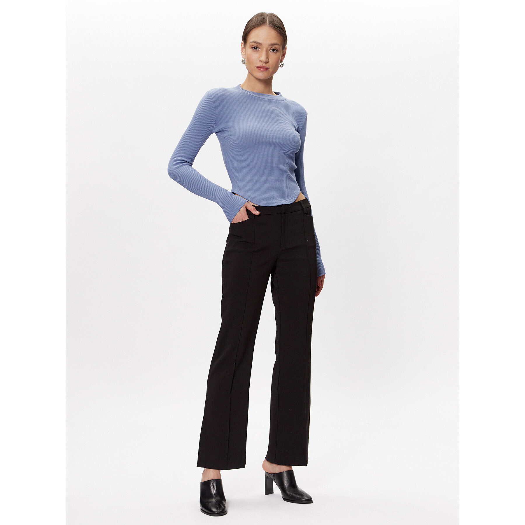 Gina Tricot Пуловер 20400 Син Regular Fit - Pepit.bg