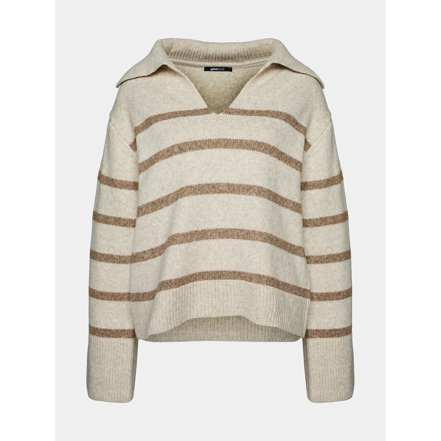 Gina Tricot Пуловер 20423 Бежов Regular Fit - Pepit.bg