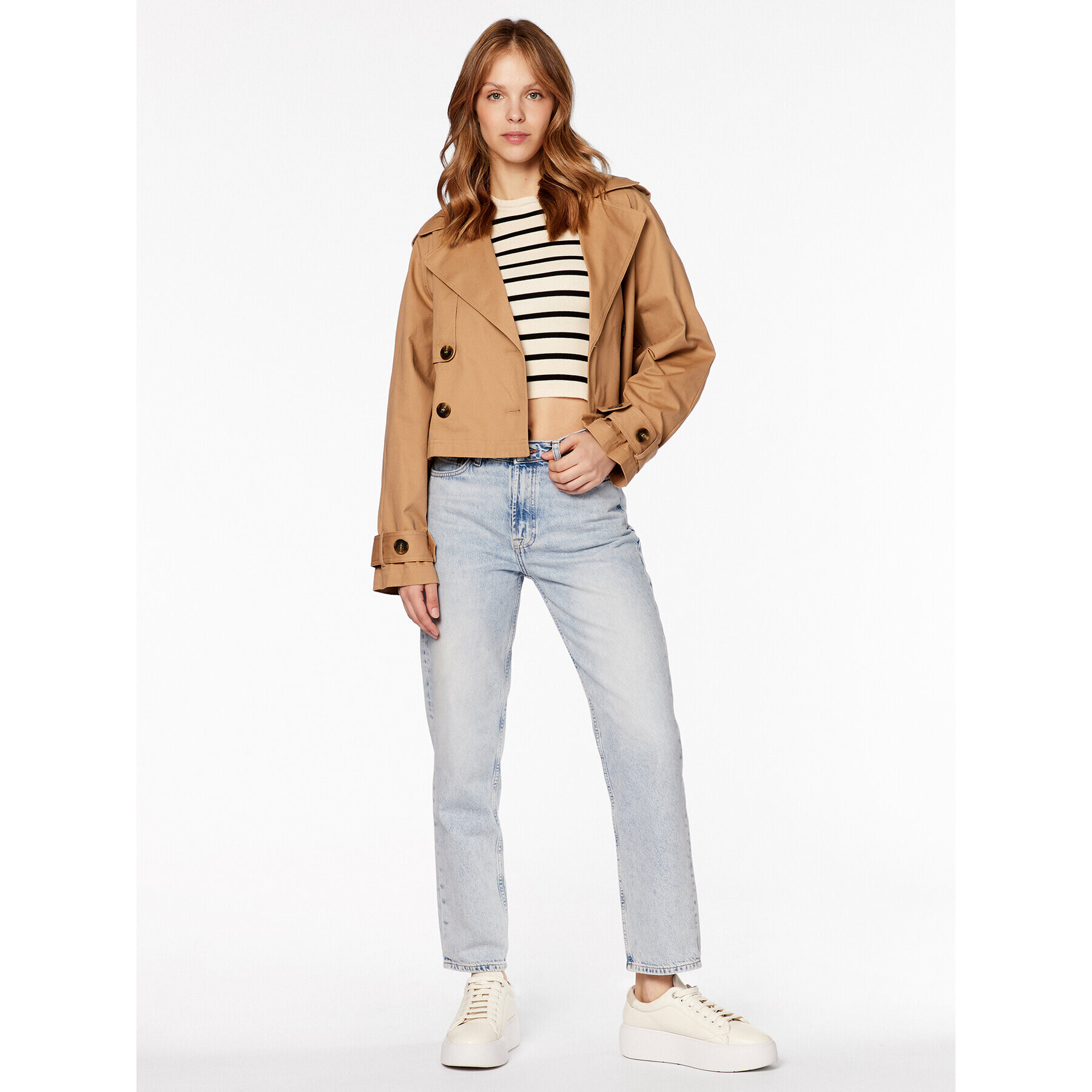 Gina Tricot Пуловер Basic 20514 Цветен Slim Fit - Pepit.bg