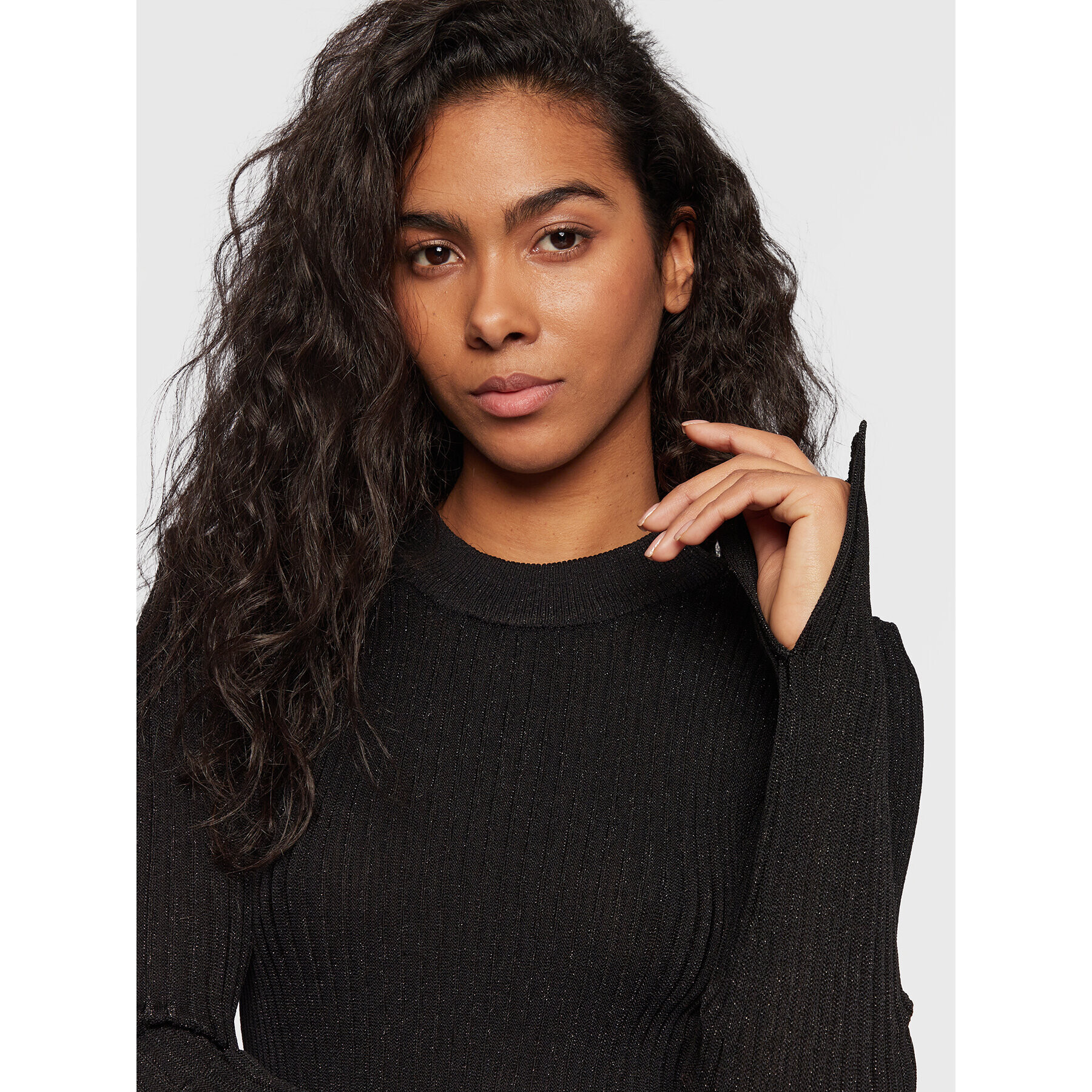 Gina Tricot Пуловер Bea 18868 Черен Slim Fit - Pepit.bg