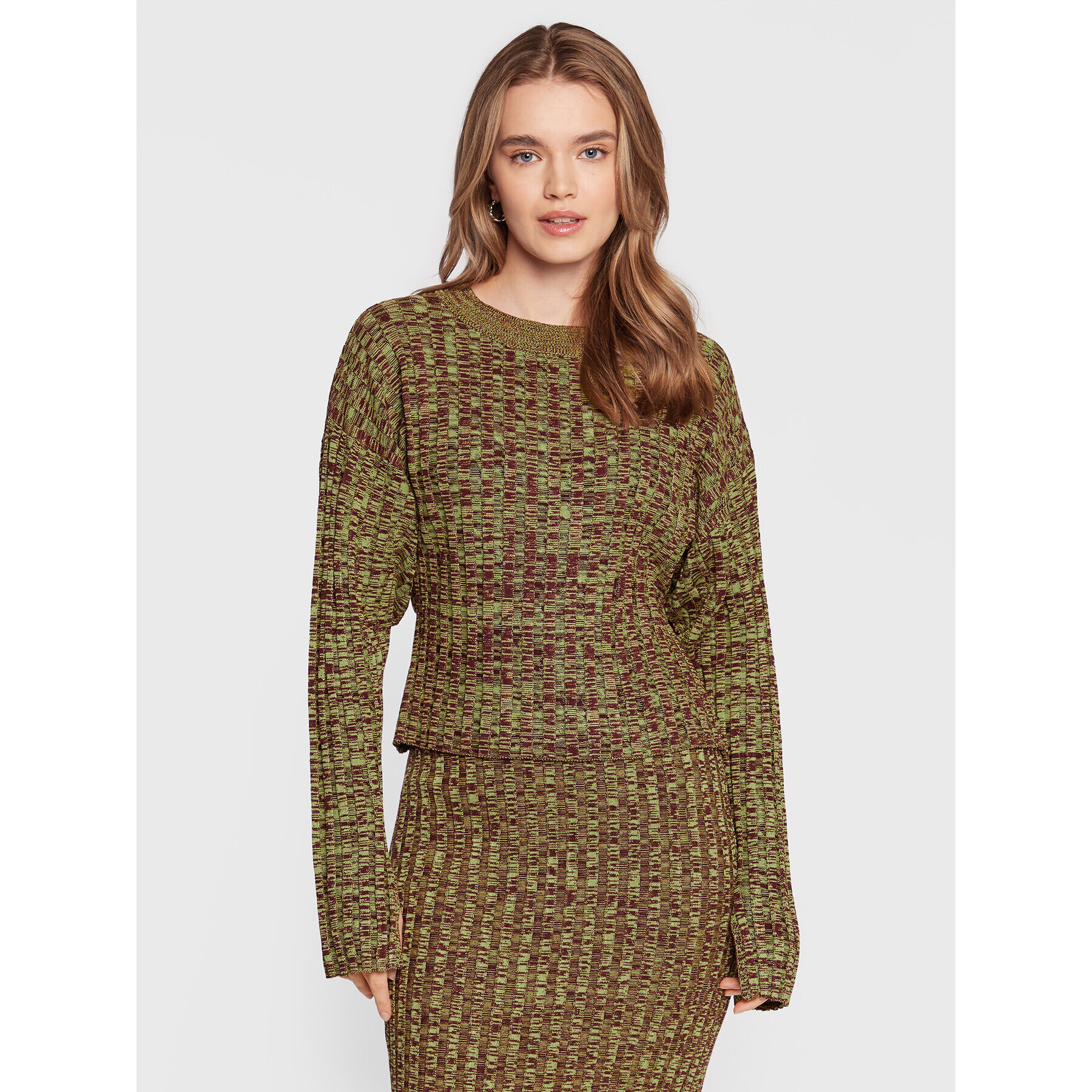 Gina Tricot Пуловер Beverly 17579 Зелен Regular Fit - Pepit.bg