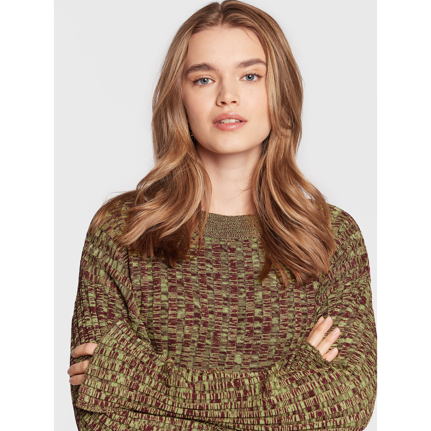 Gina Tricot Пуловер Beverly 17579 Зелен Regular Fit - Pepit.bg