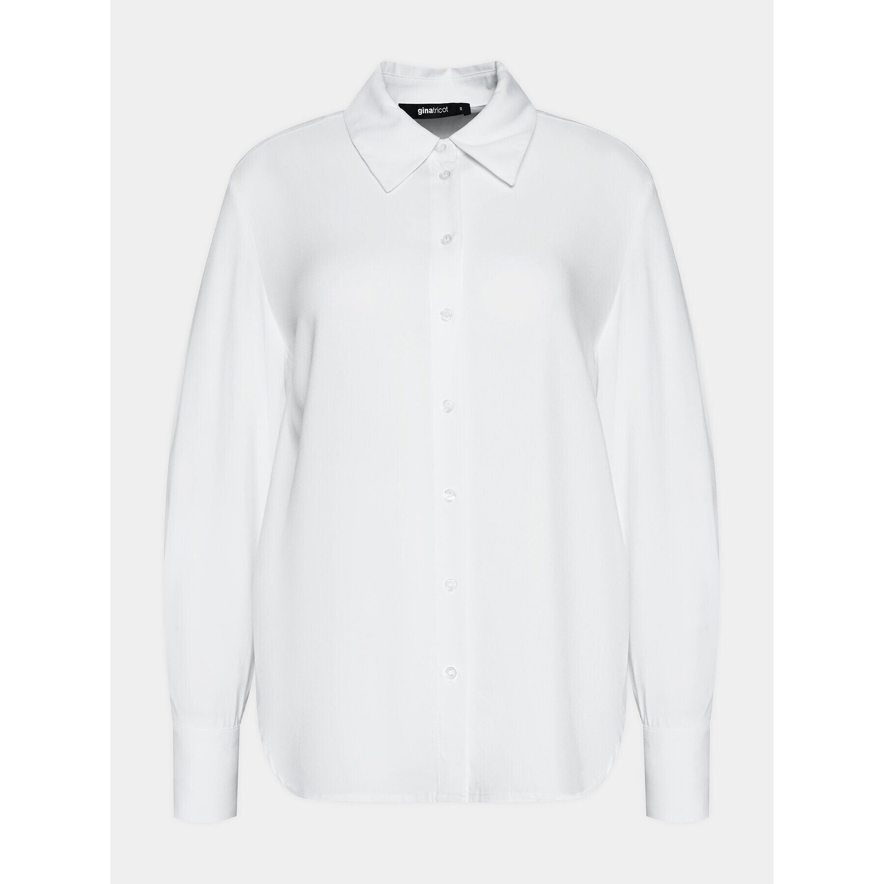 Gina Tricot Риза 19697 Бял Regular Fit - Pepit.bg