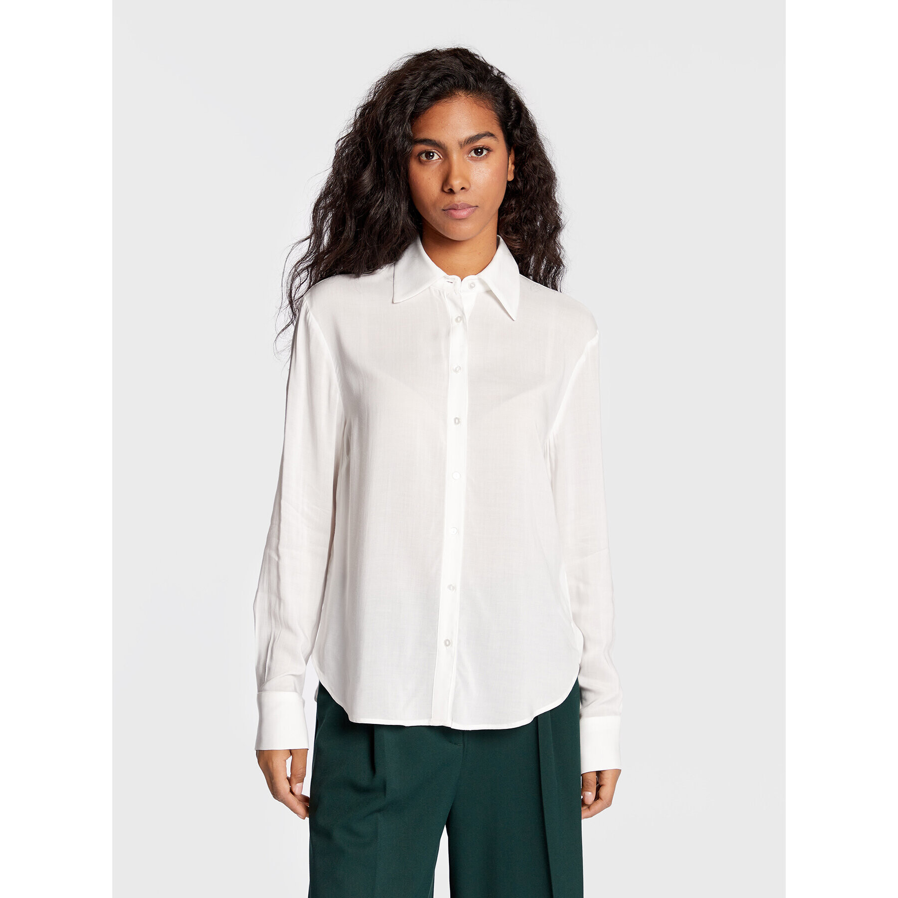Gina Tricot Риза Hilma 89048 Бял Regular Fit - Pepit.bg