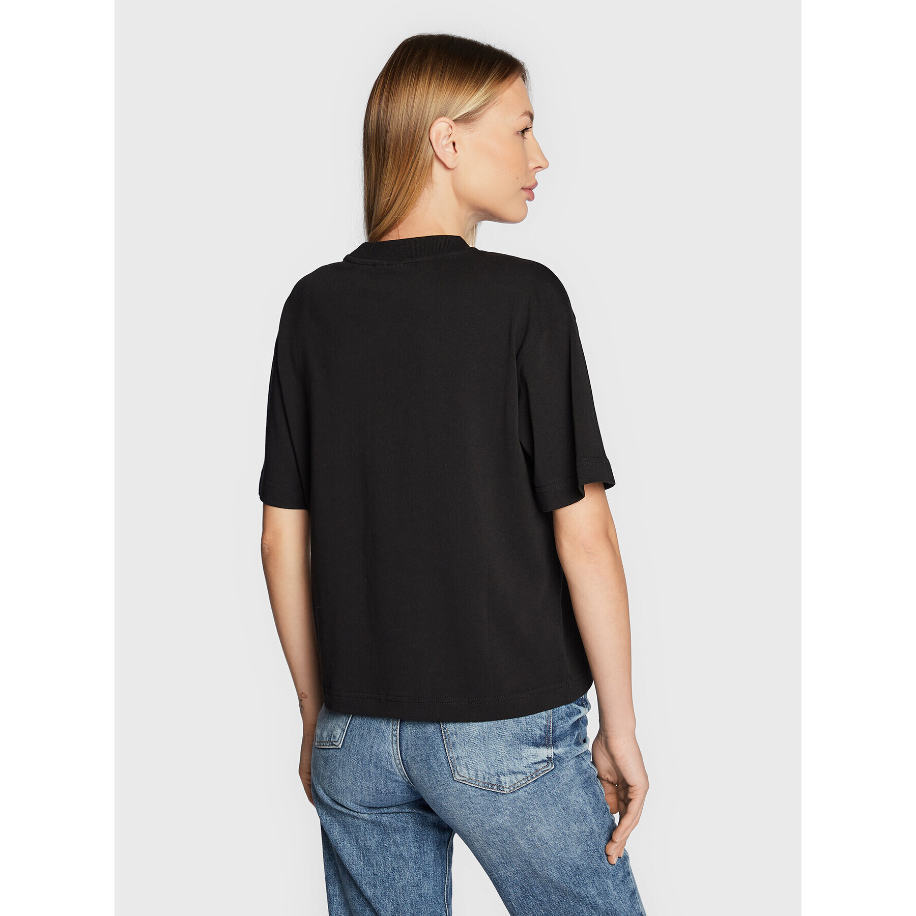 Gina Tricot Тишърт Basic 10469 Черен Regular Fit - Pepit.bg