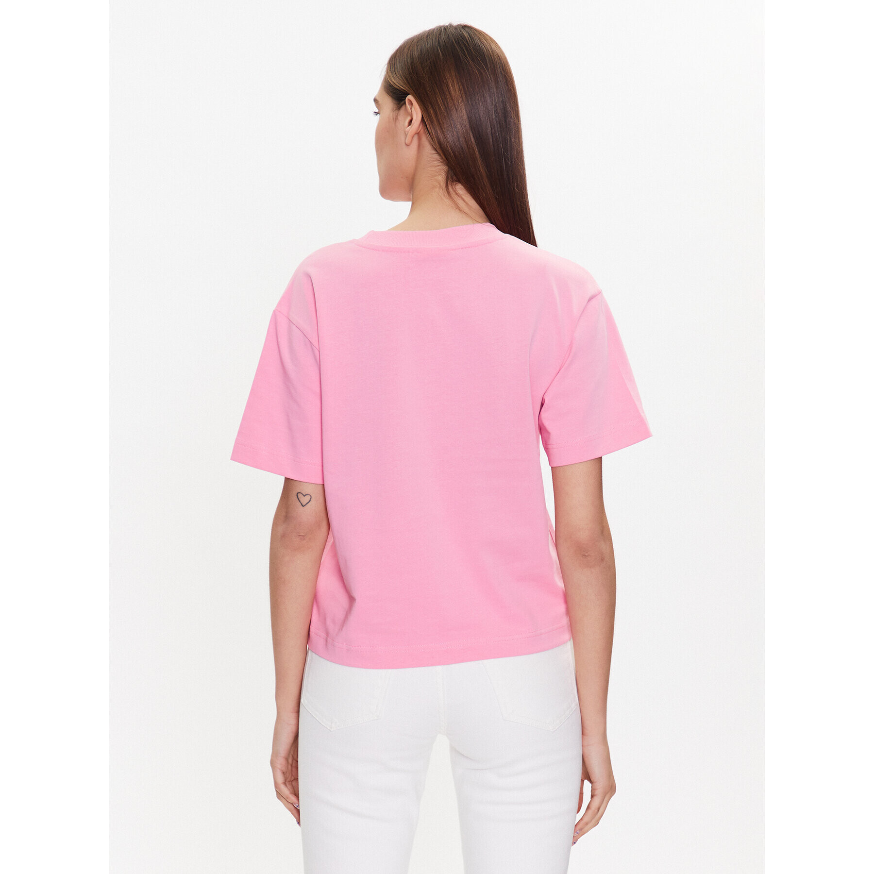 Gina Tricot Тишърт Basic 10469 Розов Regular Fit - Pepit.bg