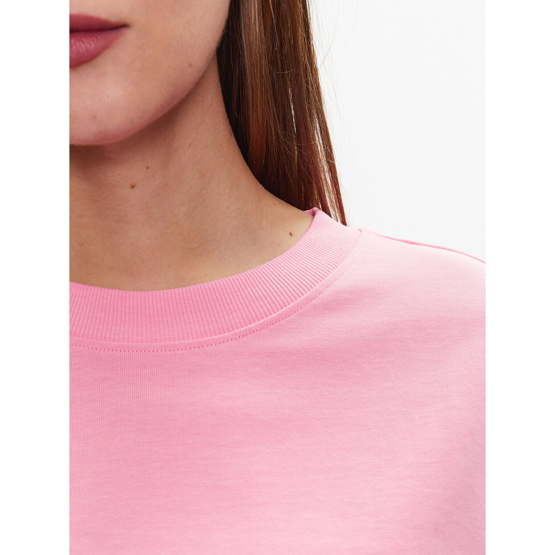 Gina Tricot Тишърт Basic 10469 Розов Regular Fit - Pepit.bg