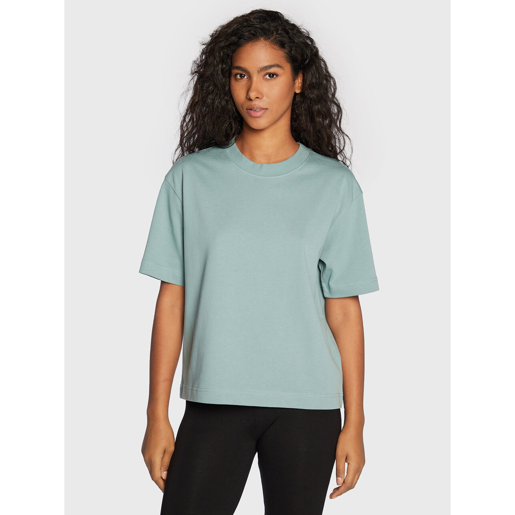 Gina Tricot Тишърт Basic 10469 Син Regular Fit - Pepit.bg
