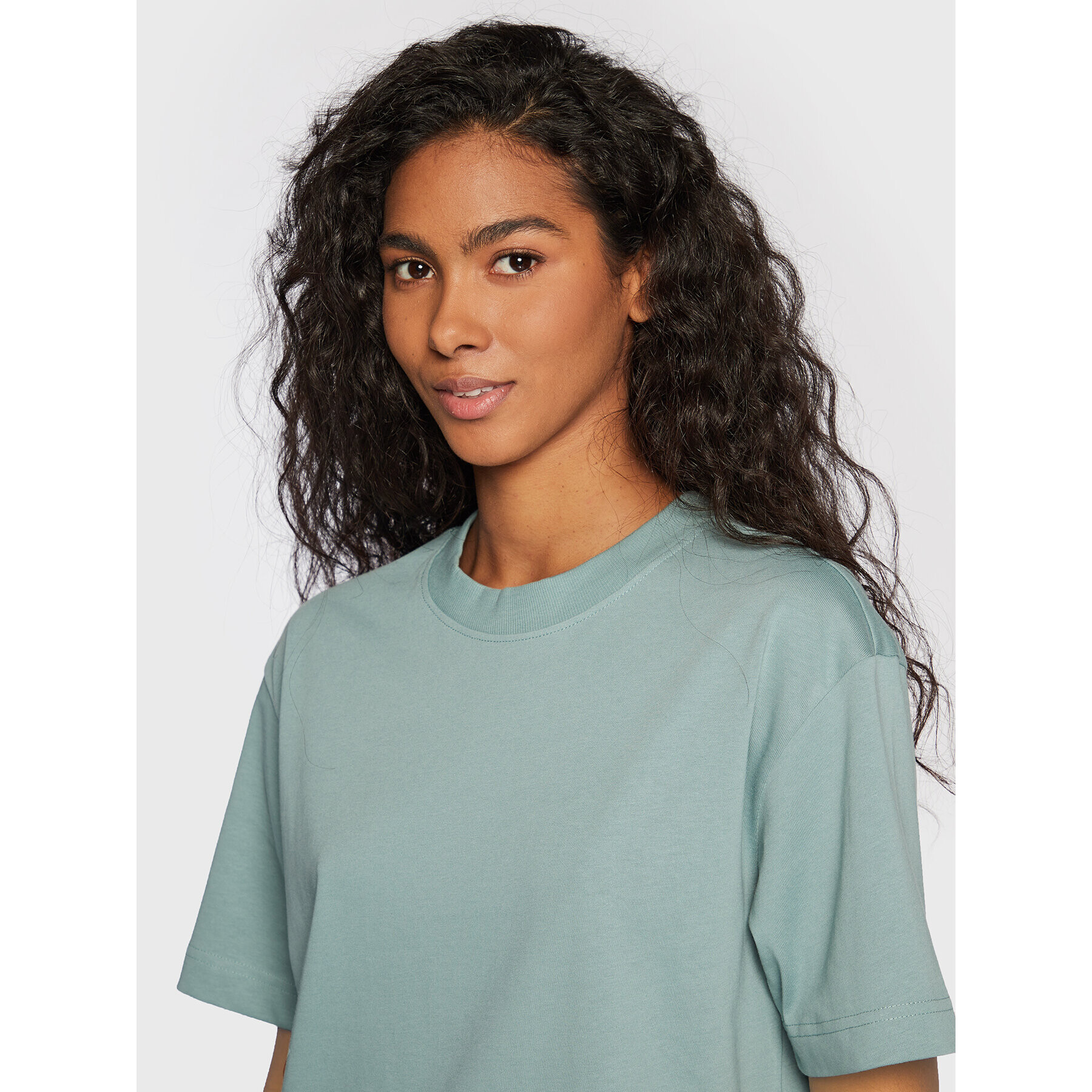 Gina Tricot Тишърт Basic 10469 Син Regular Fit - Pepit.bg