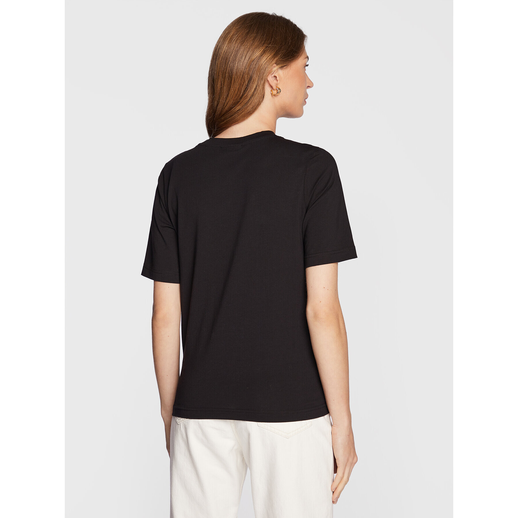 Gina Tricot Тишърт Basic 17937 Черен Regular Fit - Pepit.bg