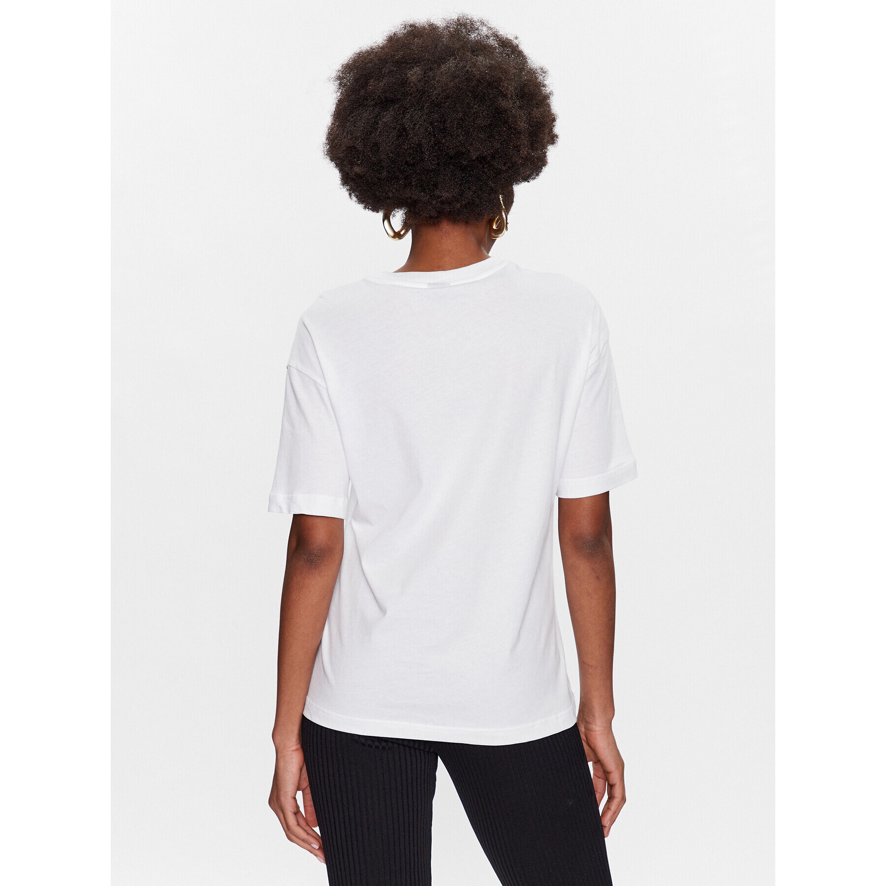 Gina Tricot Тишърт Printed 15785 Бял Regular Fit - Pepit.bg
