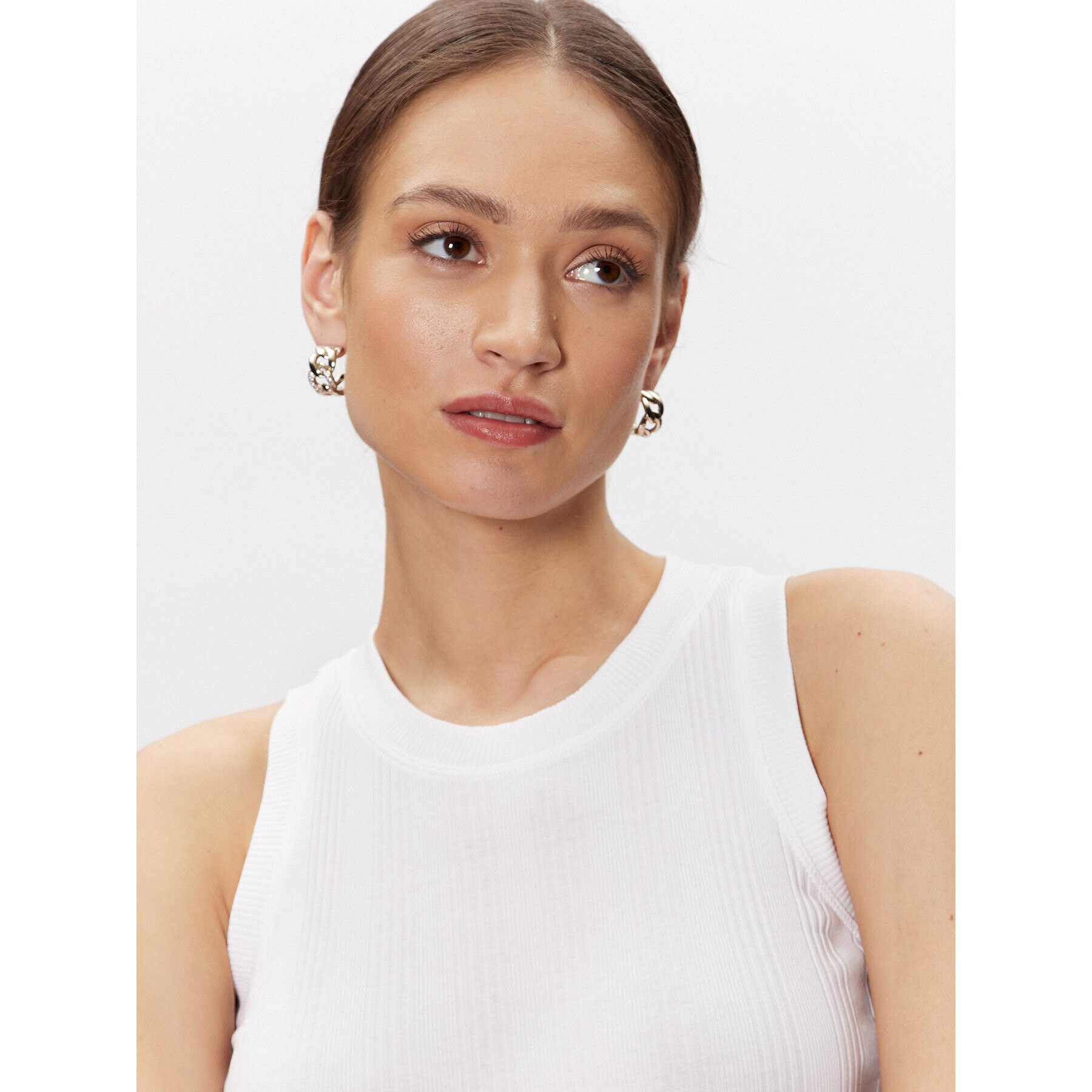 Gina Tricot топ Bonnie 16649 Бял Regular Fit - Pepit.bg