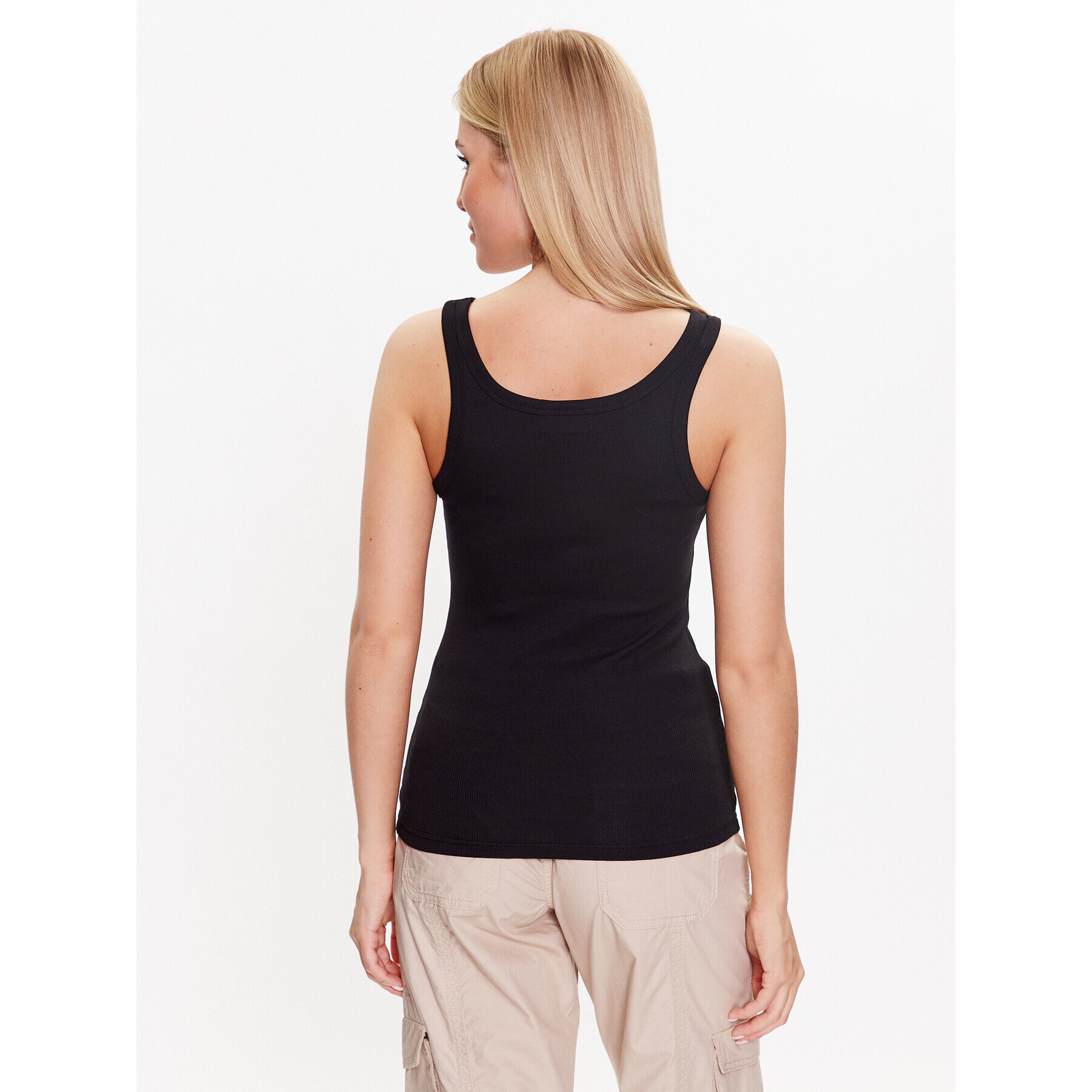Gina Tricot топ Rib tank 19105 Черен Regular Fit - Pepit.bg