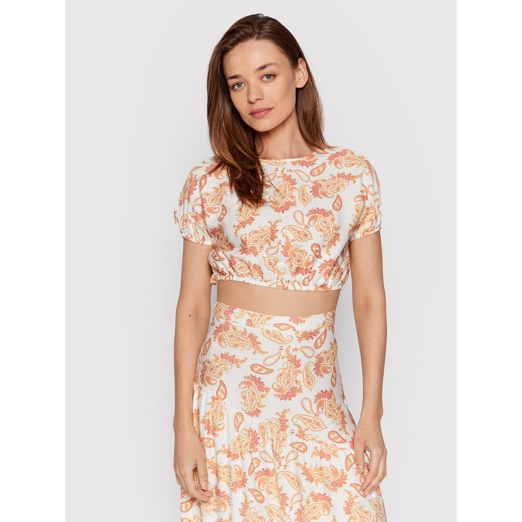 Glamorous Блуза CK6583 Оранжев Relaxed Fit - Pepit.bg
