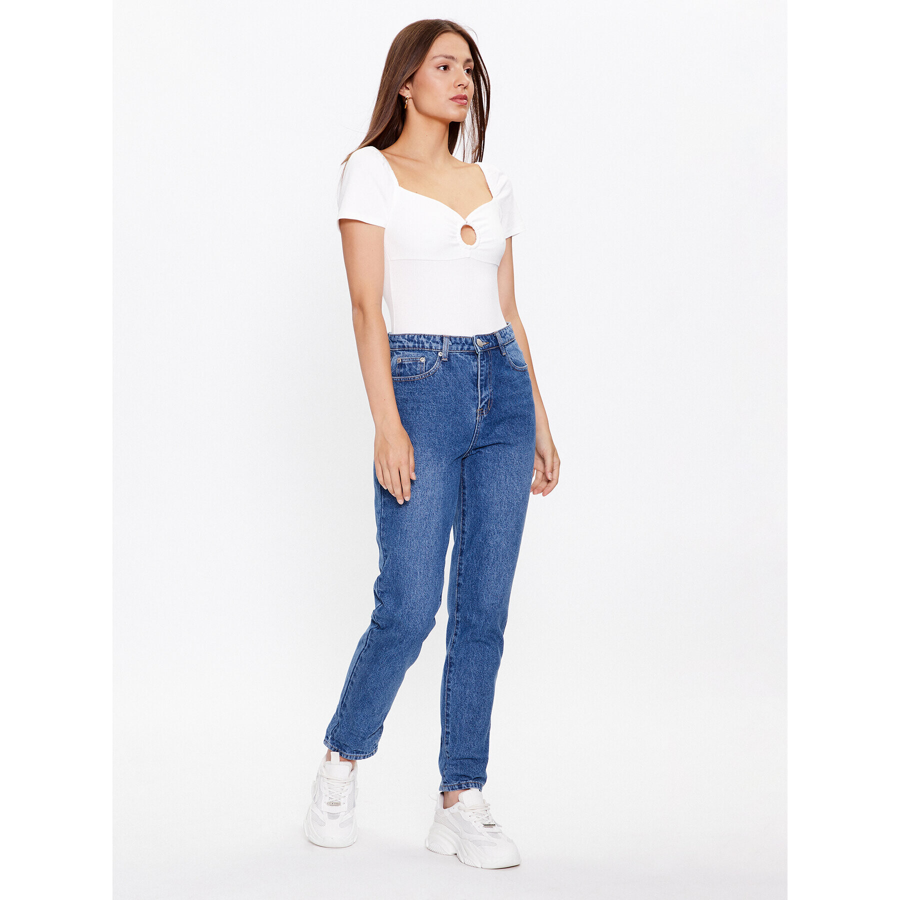 Glamorous Боди CK7013 Бял Slim Fit - Pepit.bg