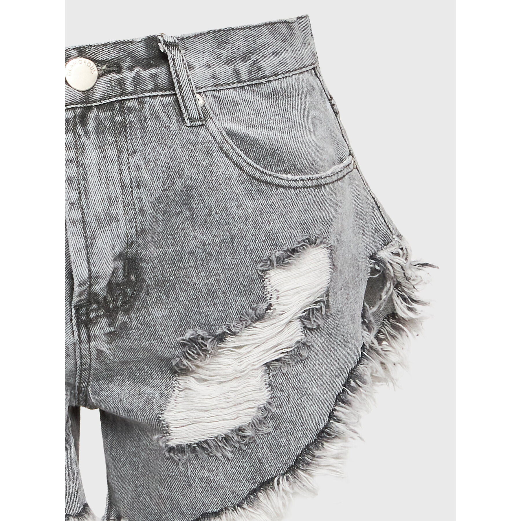 Glamorous Дънкови шорти KA6744B Сив Regular Fit - Pepit.bg