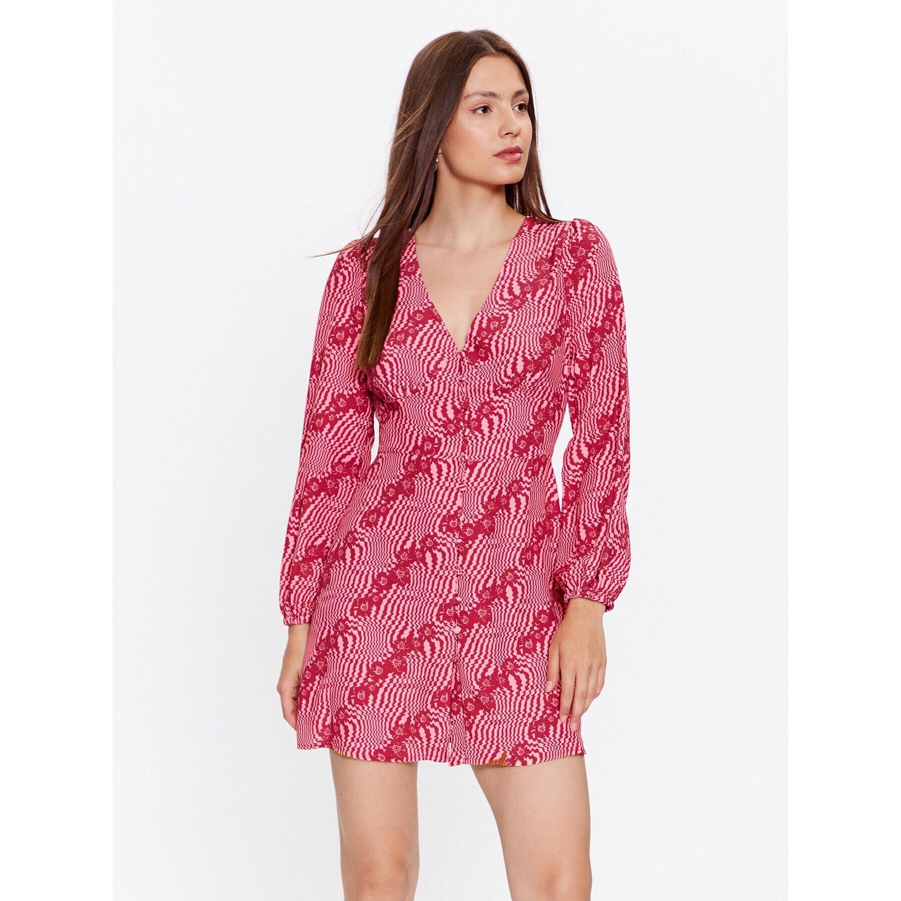 Glamorous Ежедневна рокля TM0157A Червен Regular Fit - Pepit.bg