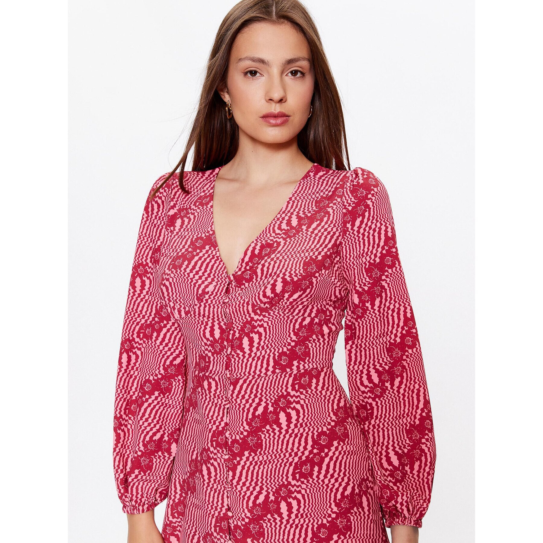 Glamorous Ежедневна рокля TM0157A Червен Regular Fit - Pepit.bg