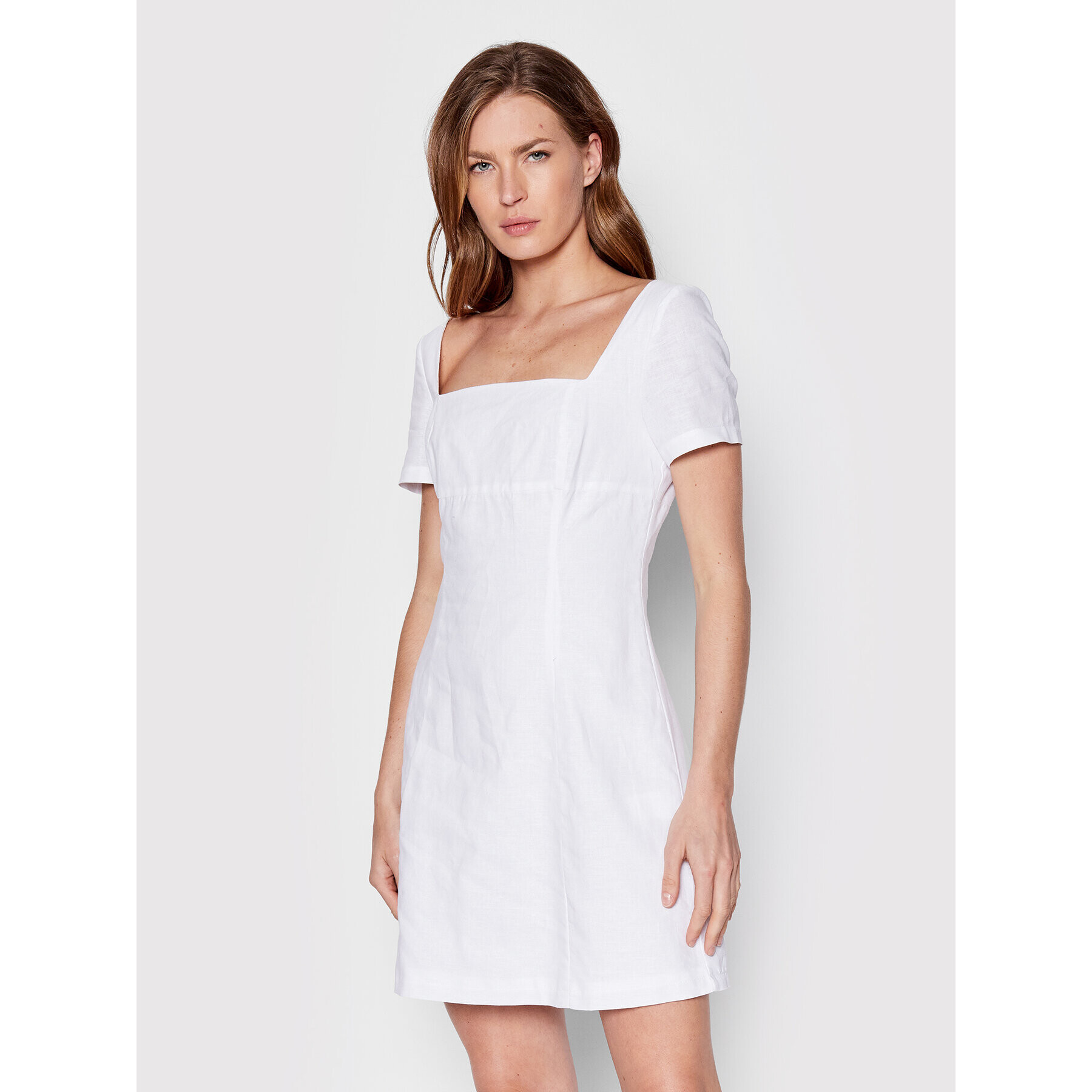 Glamorous Ежедневна рокля AC3561 Бял Regular Fit - Pepit.bg