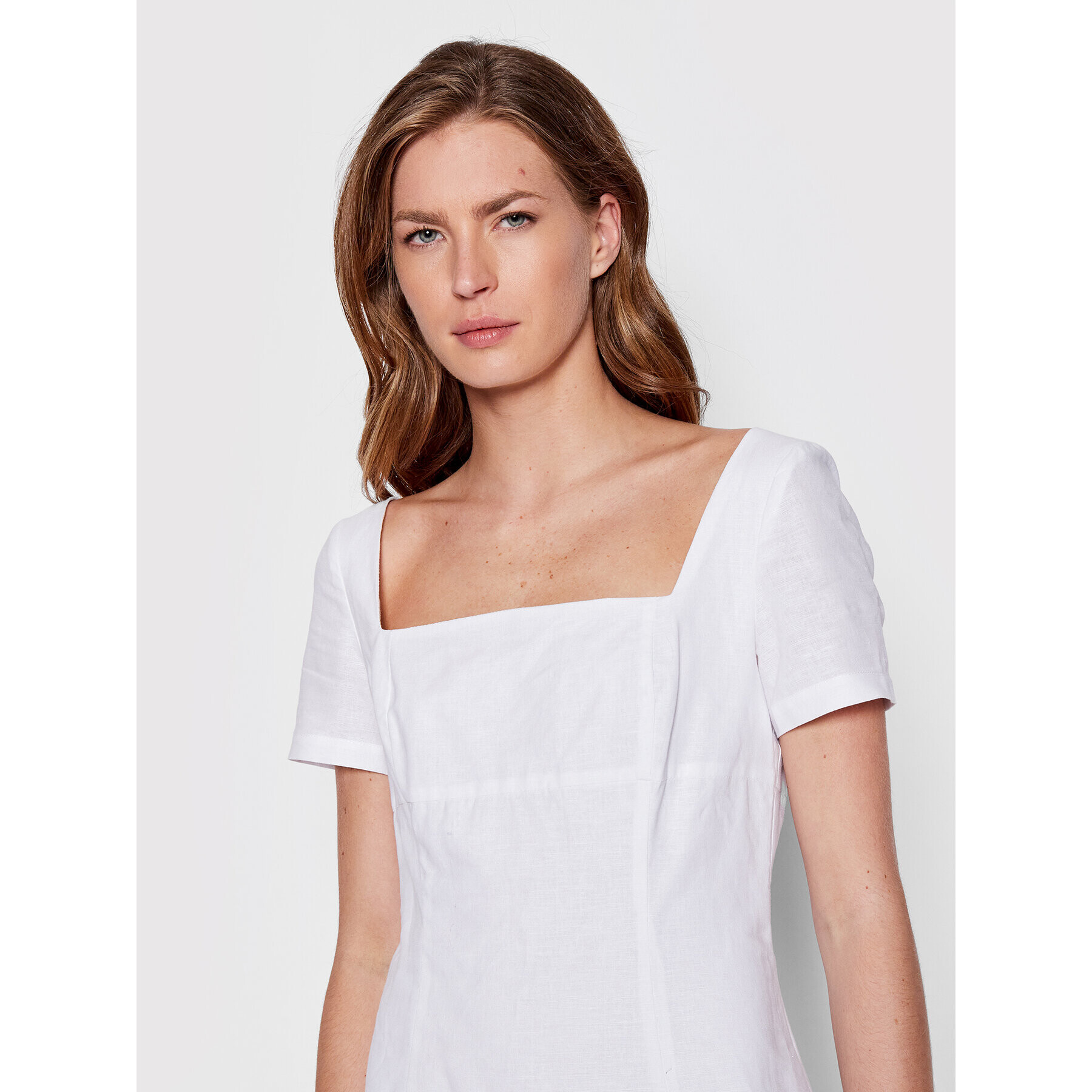 Glamorous Ежедневна рокля AC3561 Бял Regular Fit - Pepit.bg