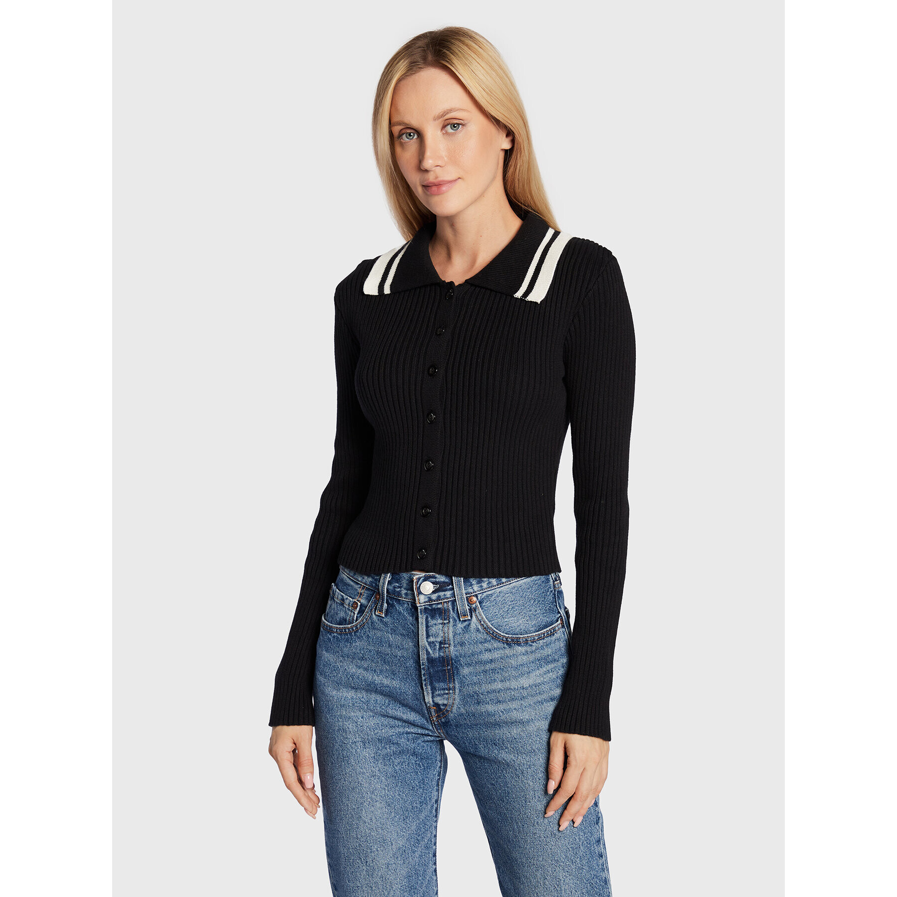 Glamorous Кардиган KA6960 Черен Slim Fit - Pepit.bg
