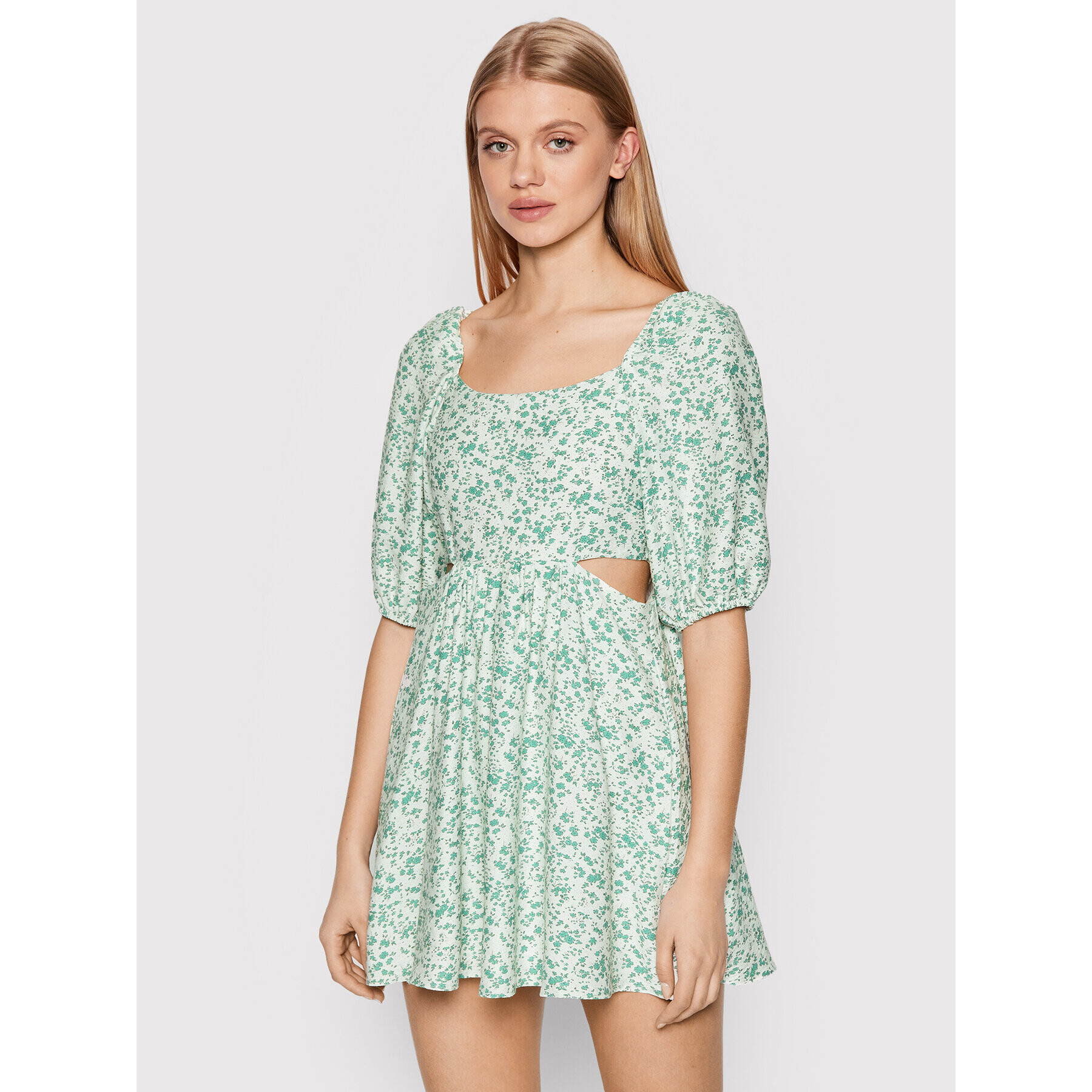 Glamorous Лятна рокля CK6569 Зелен Regular Fit - Pepit.bg