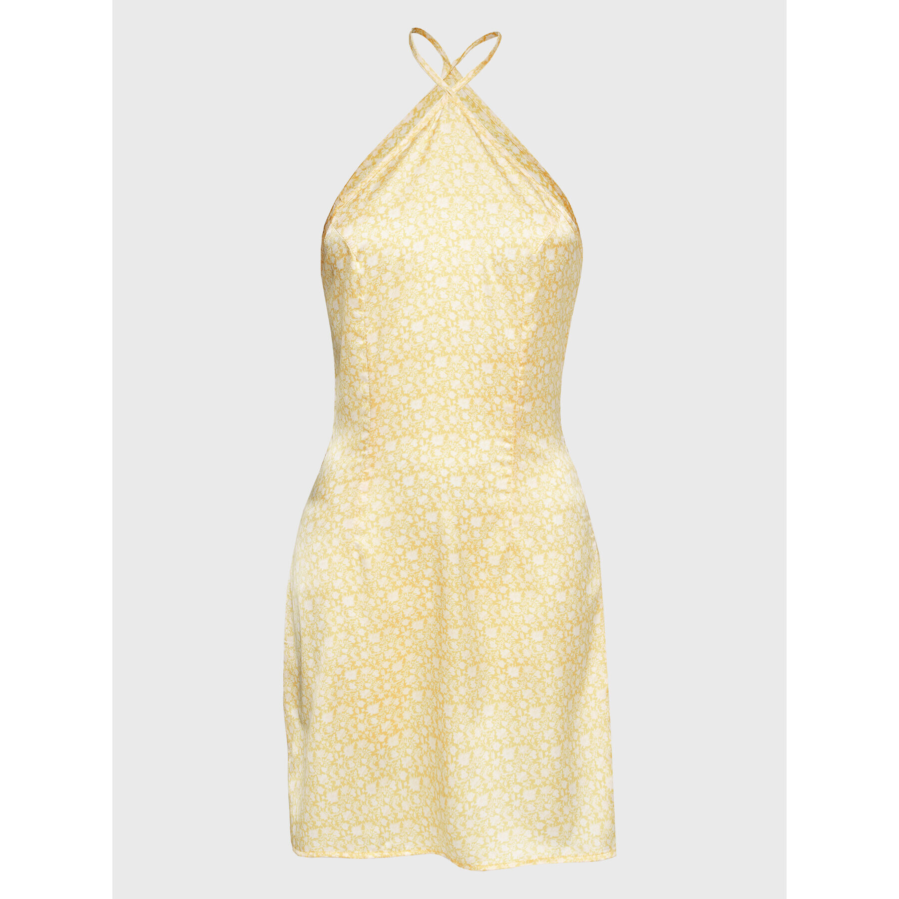 Glamorous Лятна рокля CK7010 Жълт Regular Fit - Pepit.bg