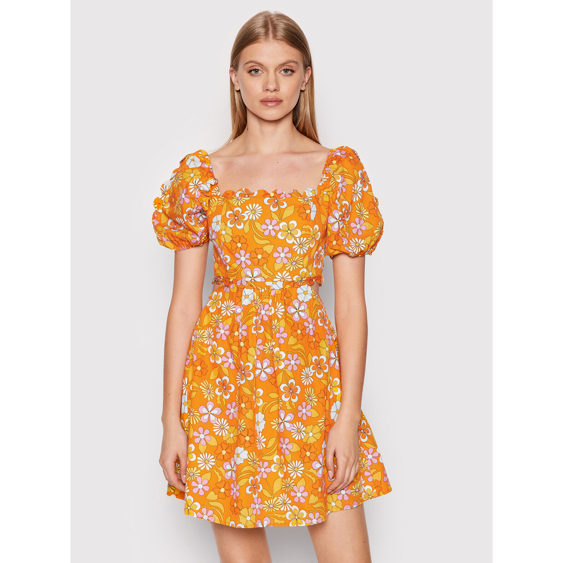 Glamorous Лятна рокля GC0563 Оранжев Regular Fit - Pepit.bg