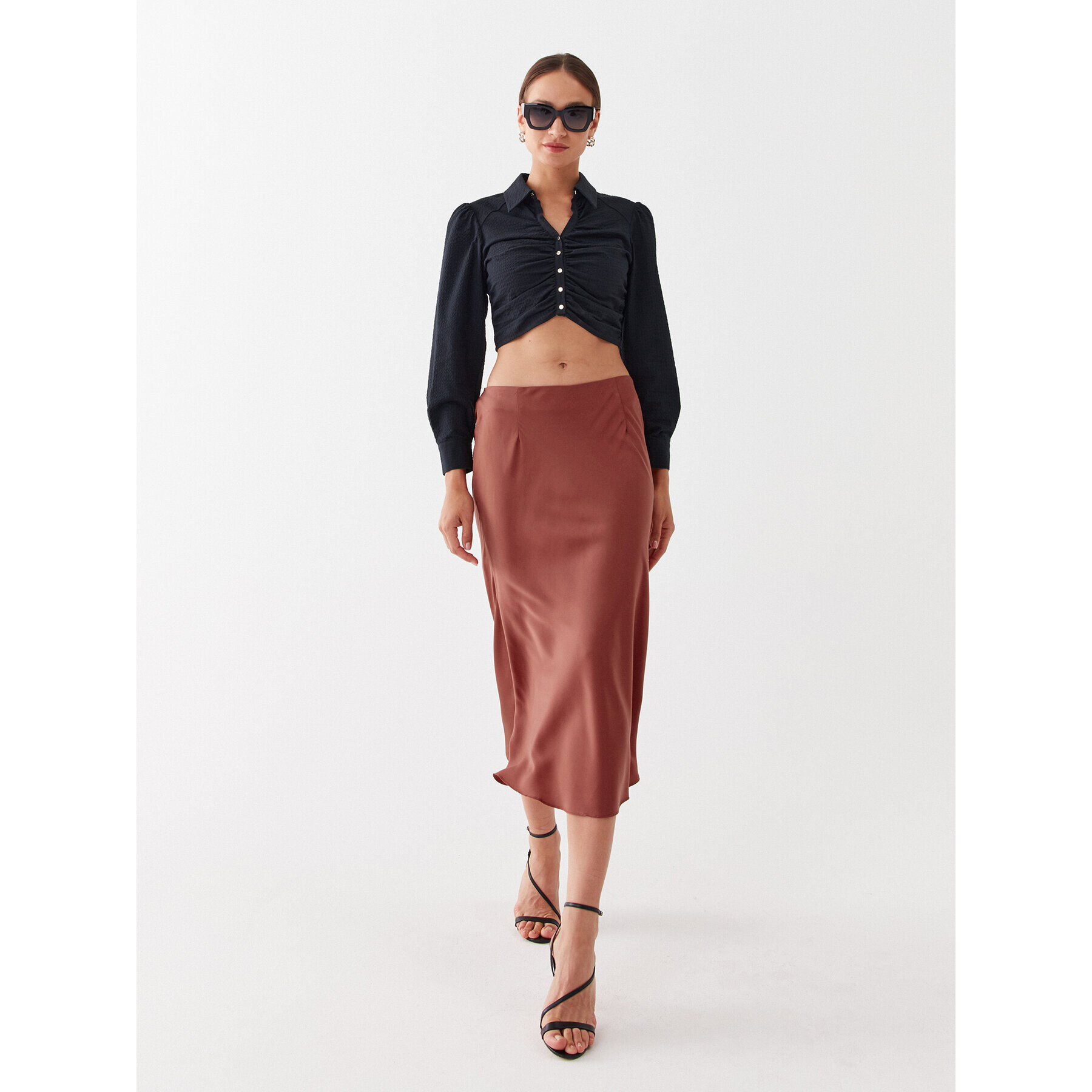 Glamorous Миди пола CK5462 Червен Regular Fit - Pepit.bg
