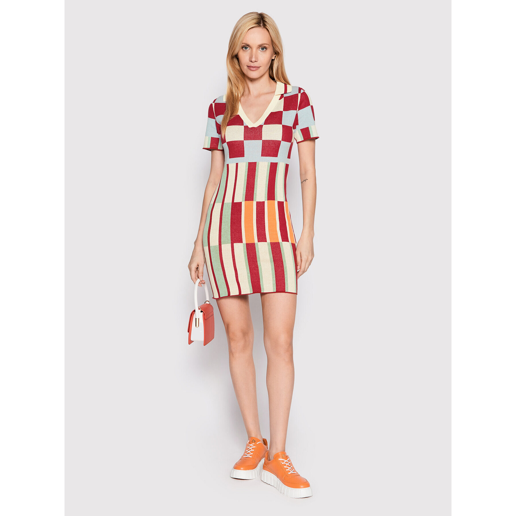 Glamorous Плетена рокля AN4263 Цветен Regular Fit - Pepit.bg