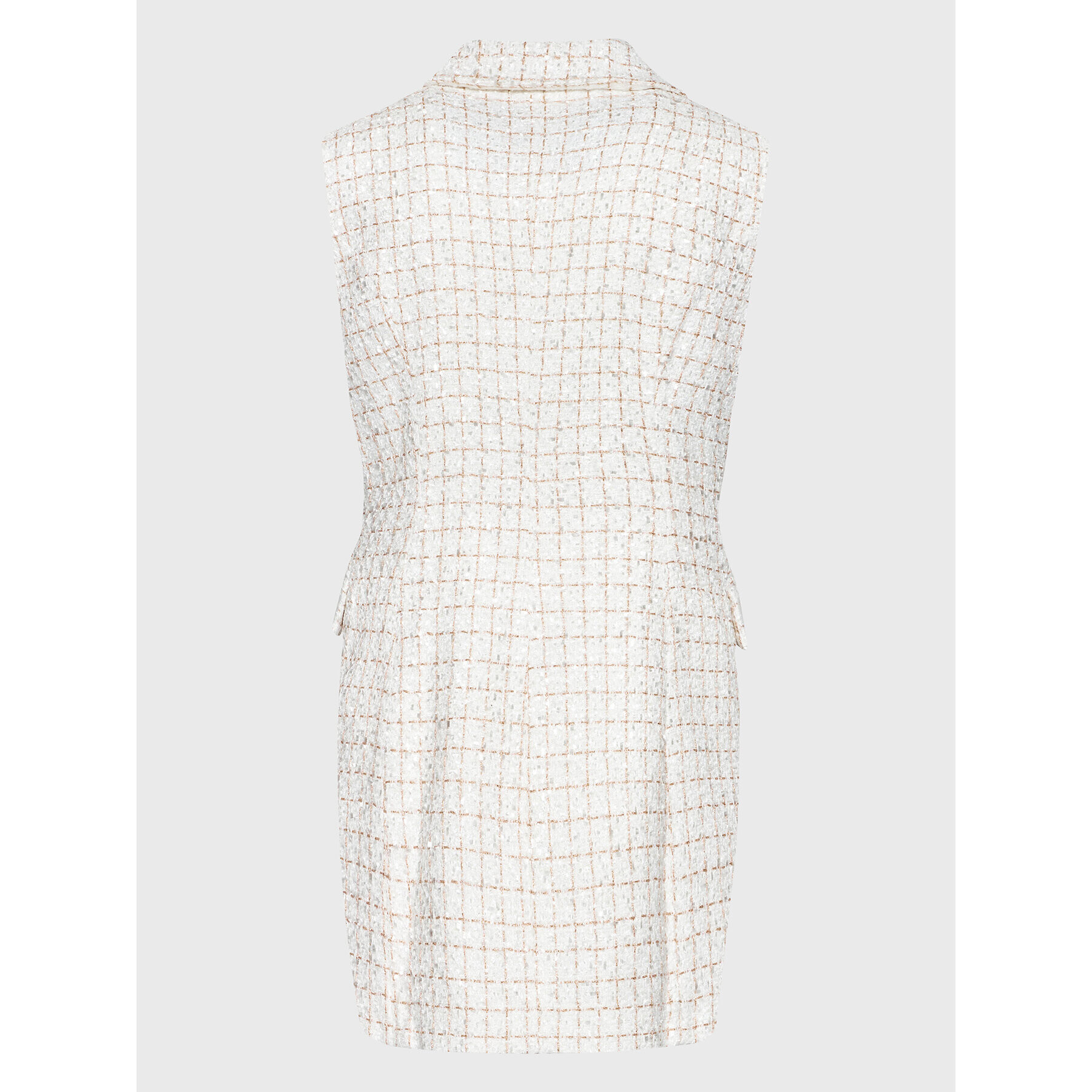 Glamorous Плетена рокля CK6798 Бял Regular Fit - Pepit.bg
