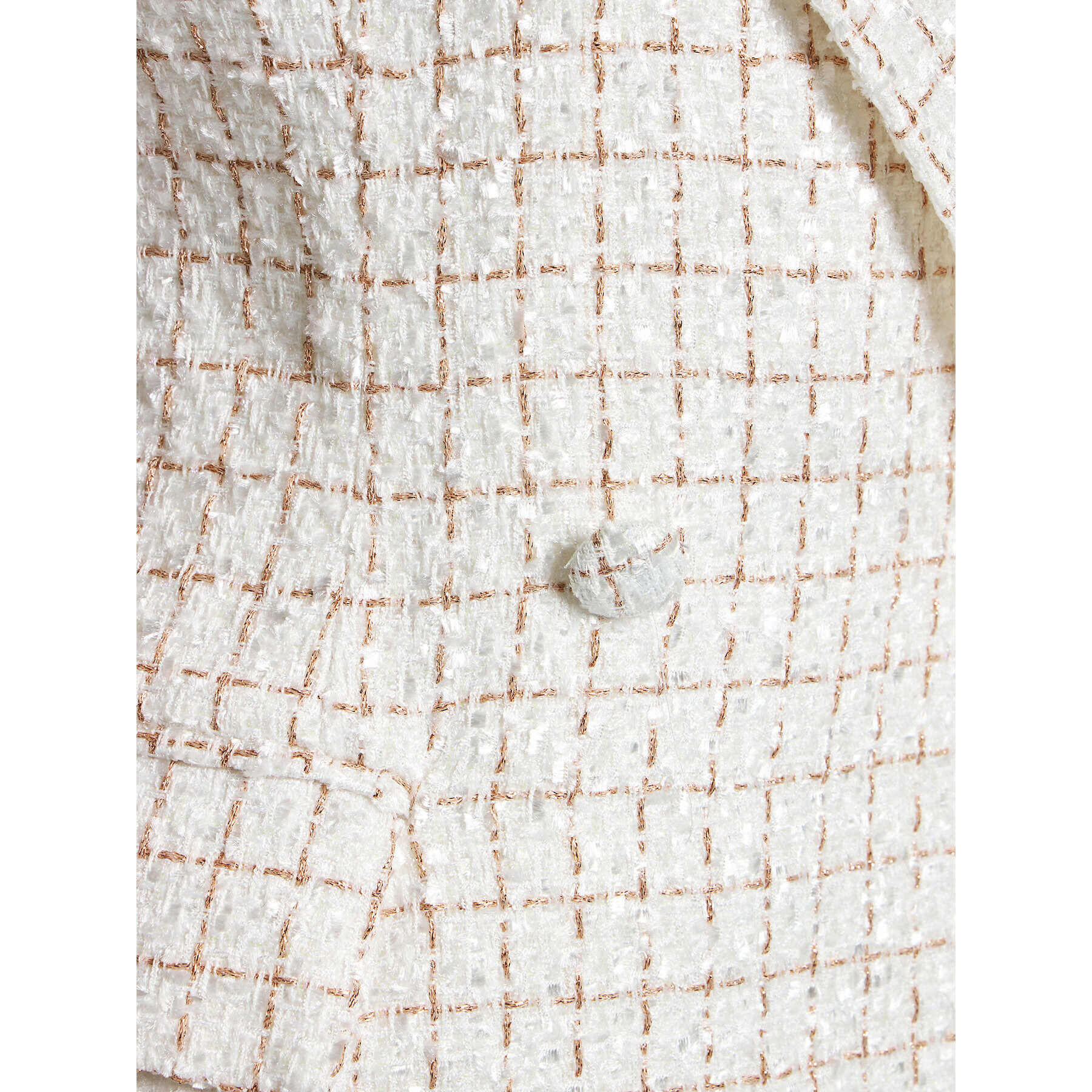 Glamorous Плетена рокля CK6798 Бял Regular Fit - Pepit.bg
