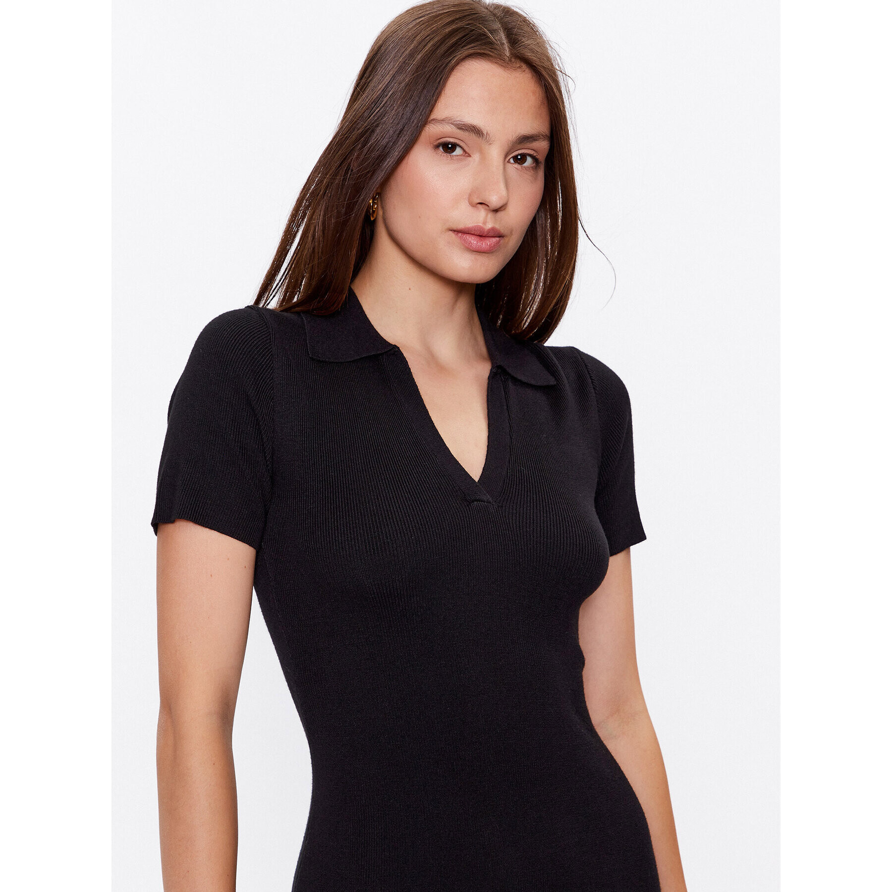 Glamorous Плетена рокля TM0535 Черен Slim Fit - Pepit.bg