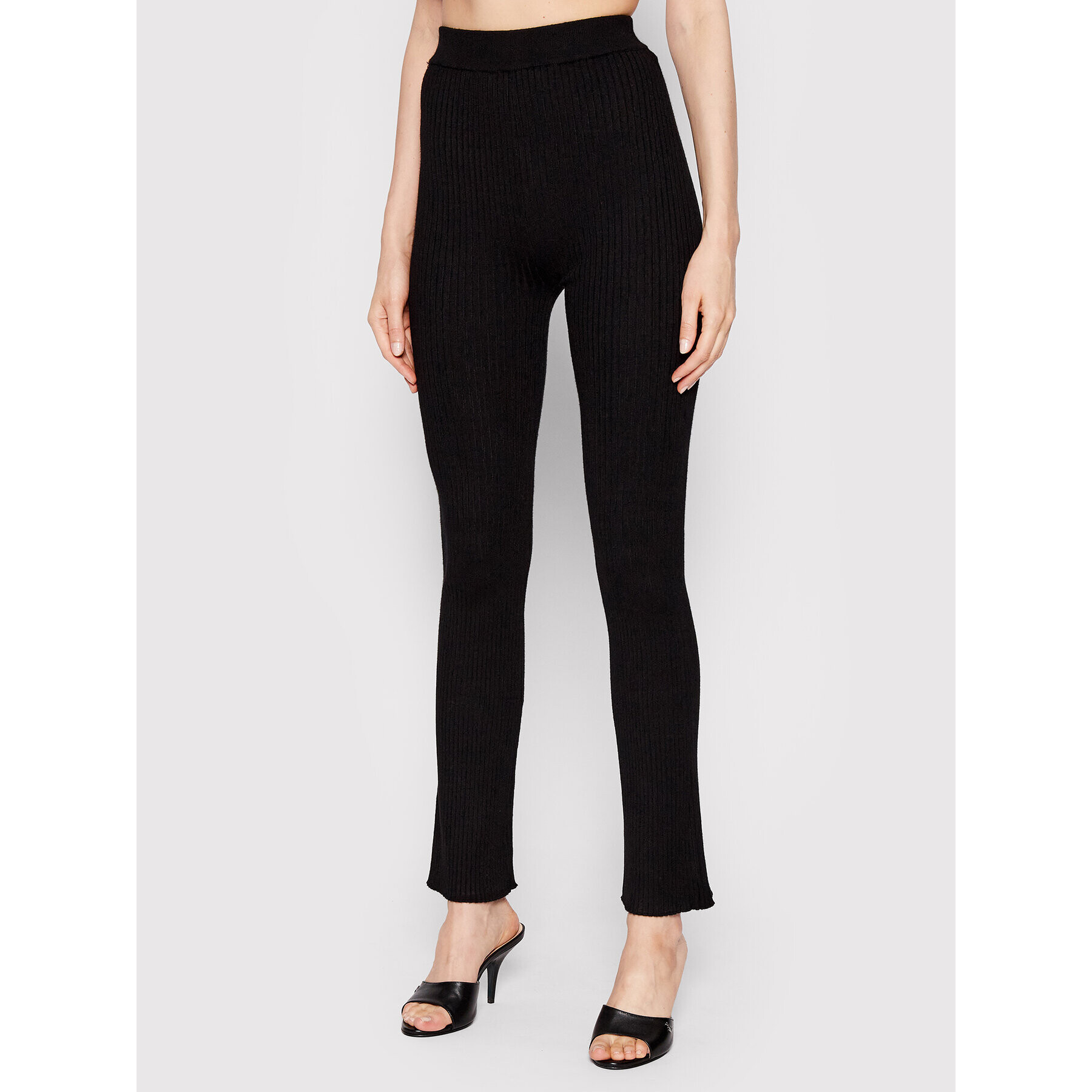 Glamorous Плетени панталони AN4192 Черен Slim Fit - Pepit.bg