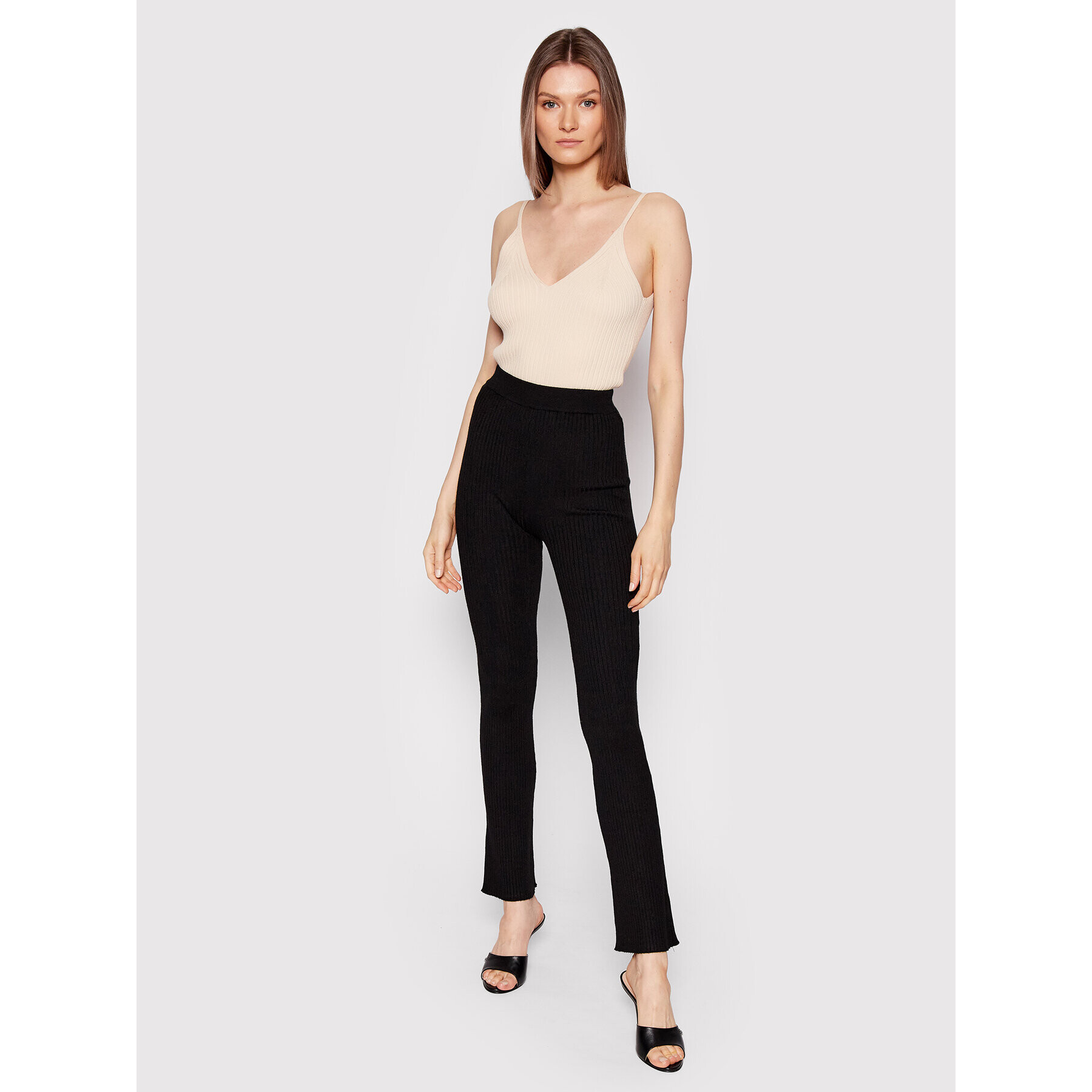 Glamorous Плетени панталони AN4192 Черен Slim Fit - Pepit.bg