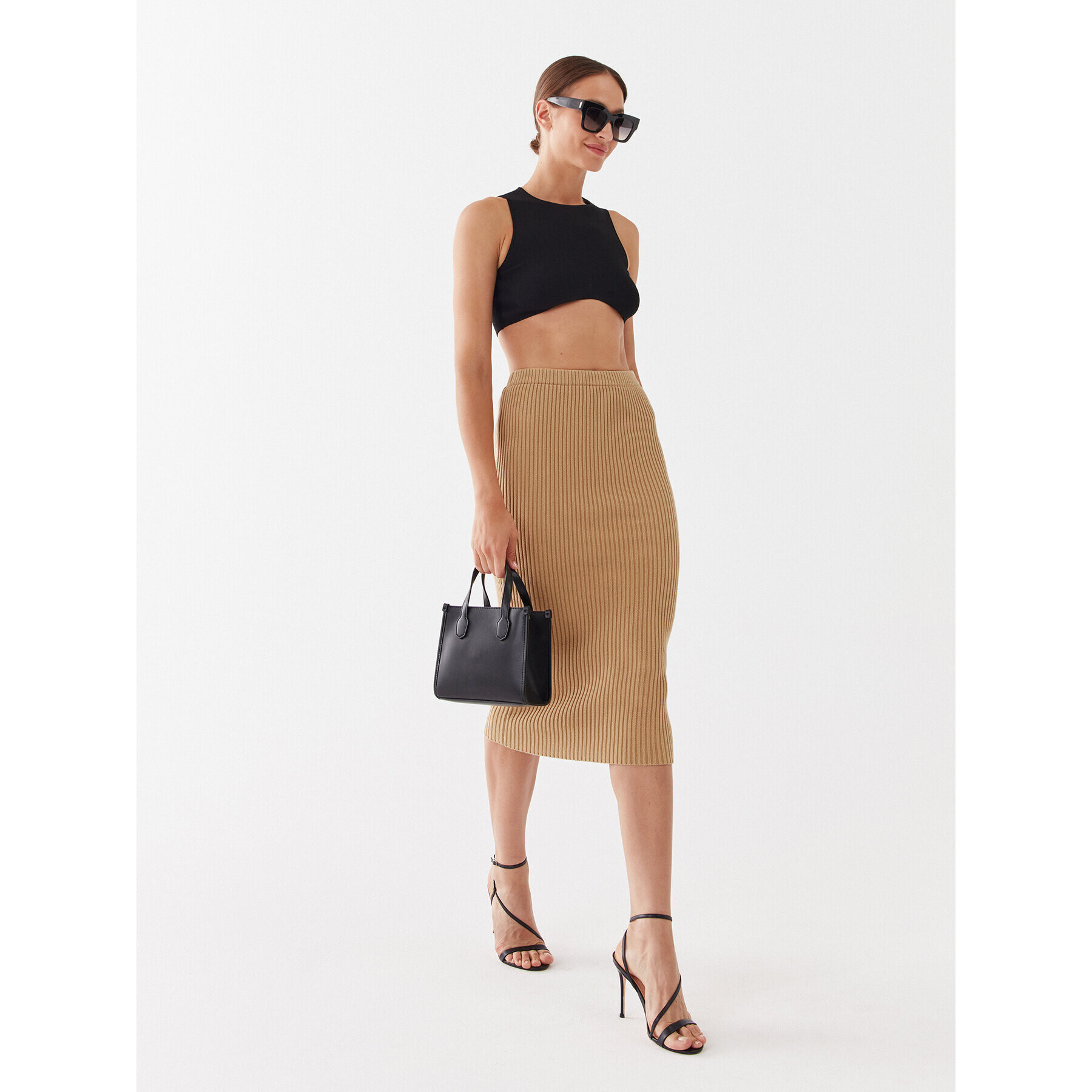 Glamorous Пола тип молив KA6961 Кафяв Slim Fit - Pepit.bg