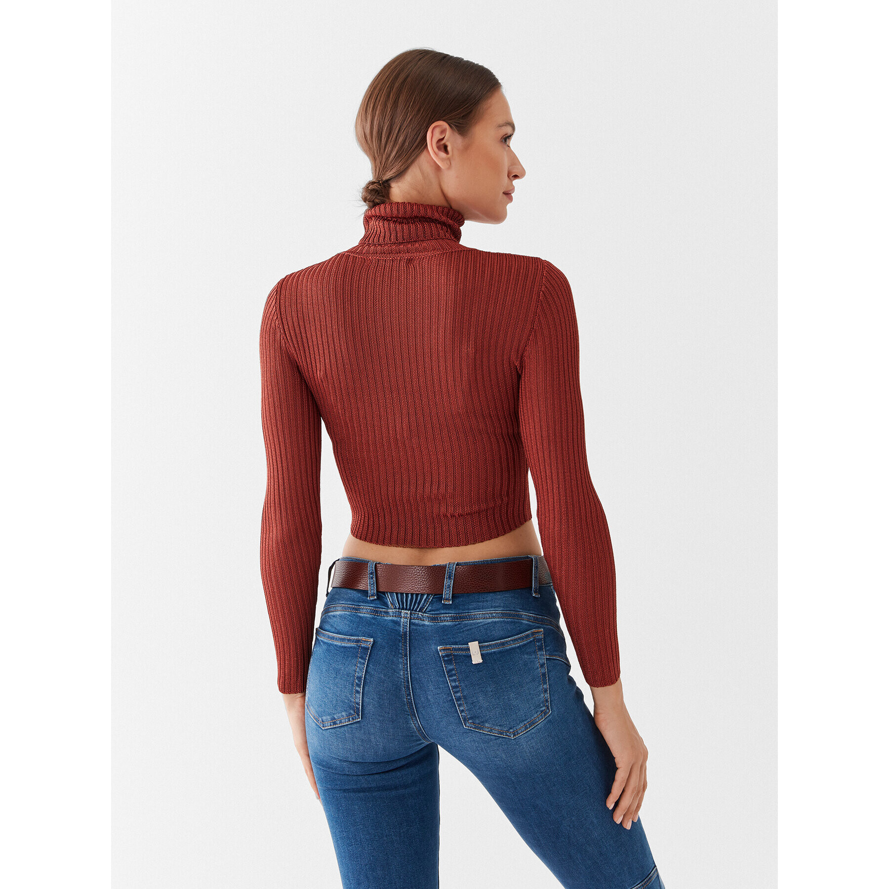 Glamorous Поло AN4310 Кафяв Slim Fit - Pepit.bg