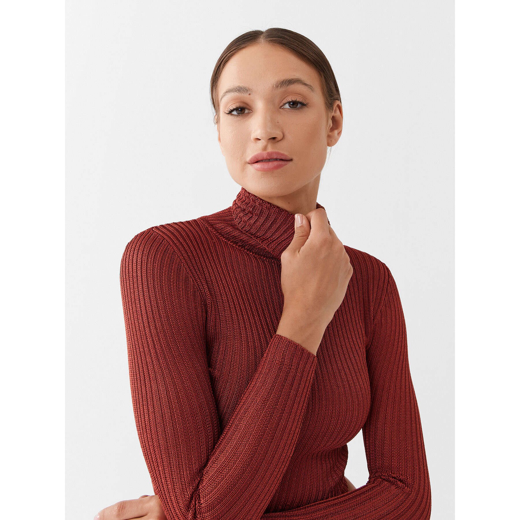 Glamorous Поло AN4310 Кафяв Slim Fit - Pepit.bg