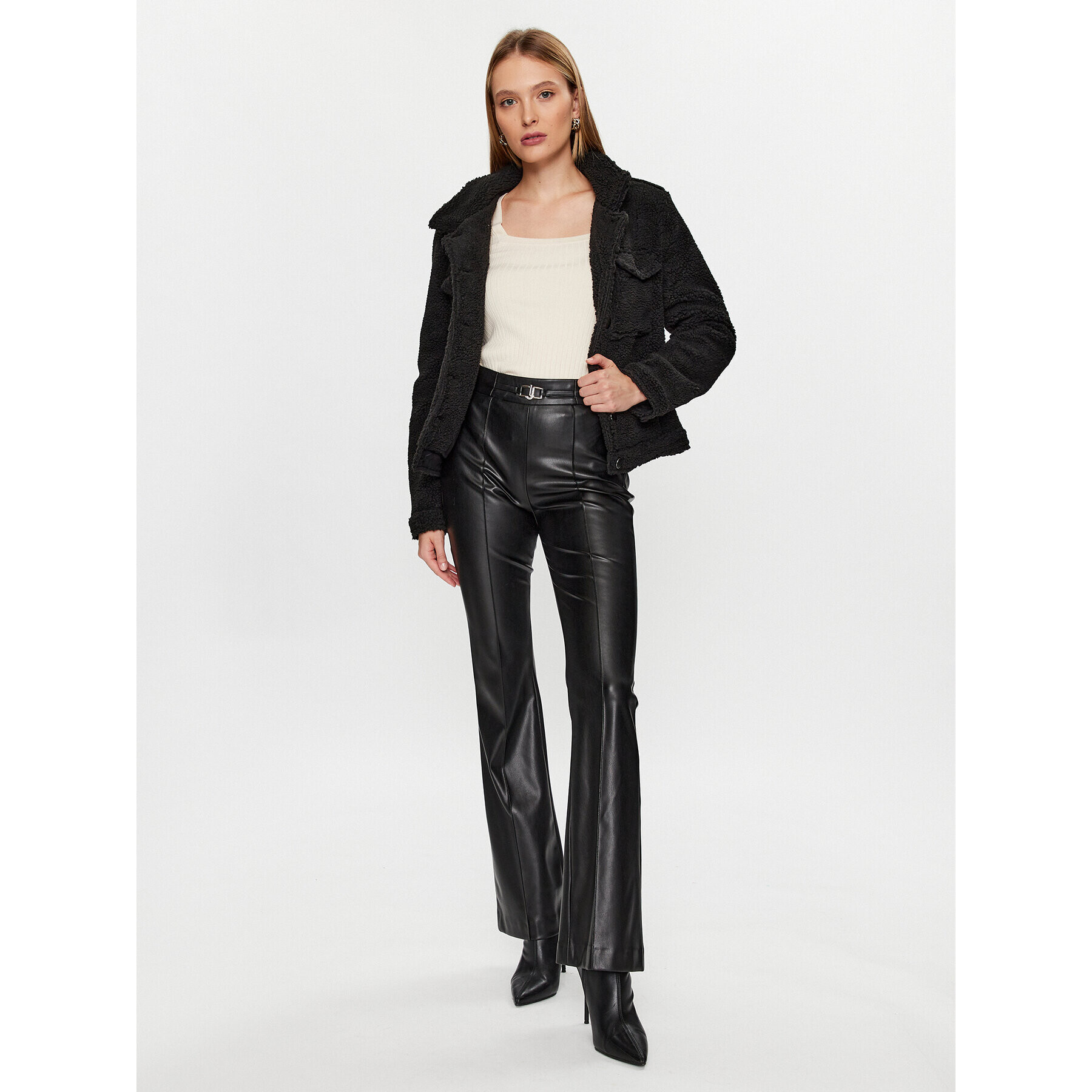 Glamorous Преходно яке SA0154B Черен Regular Fit - Pepit.bg