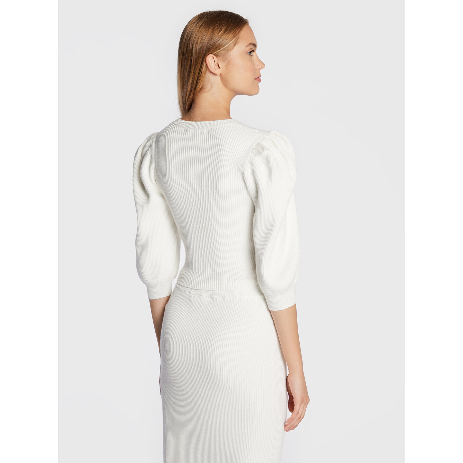 Glamorous Пуловер CK5871 Бял Regular Fit - Pepit.bg
