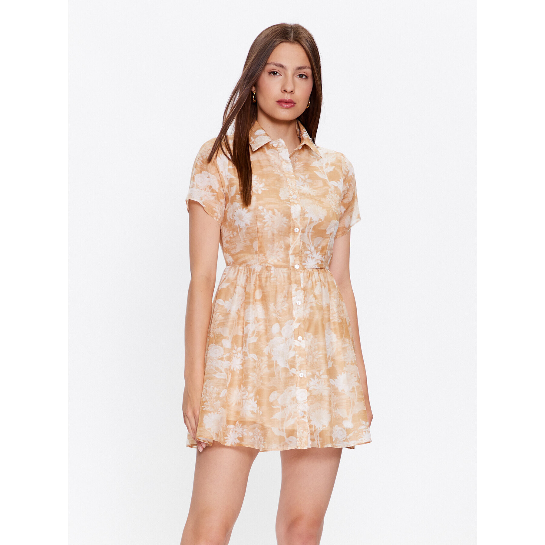 Glamorous Рокля тип риза CK6966 Бежов Regular Fit - Pepit.bg