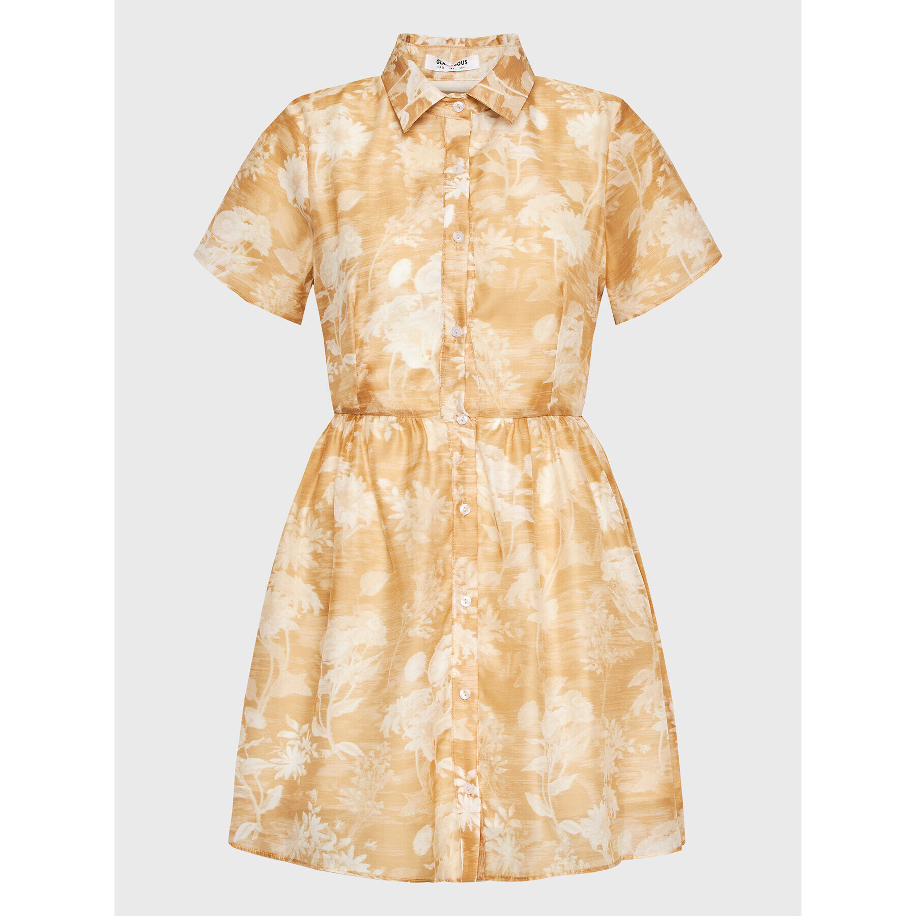 Glamorous Рокля тип риза CK6966 Бежов Regular Fit - Pepit.bg