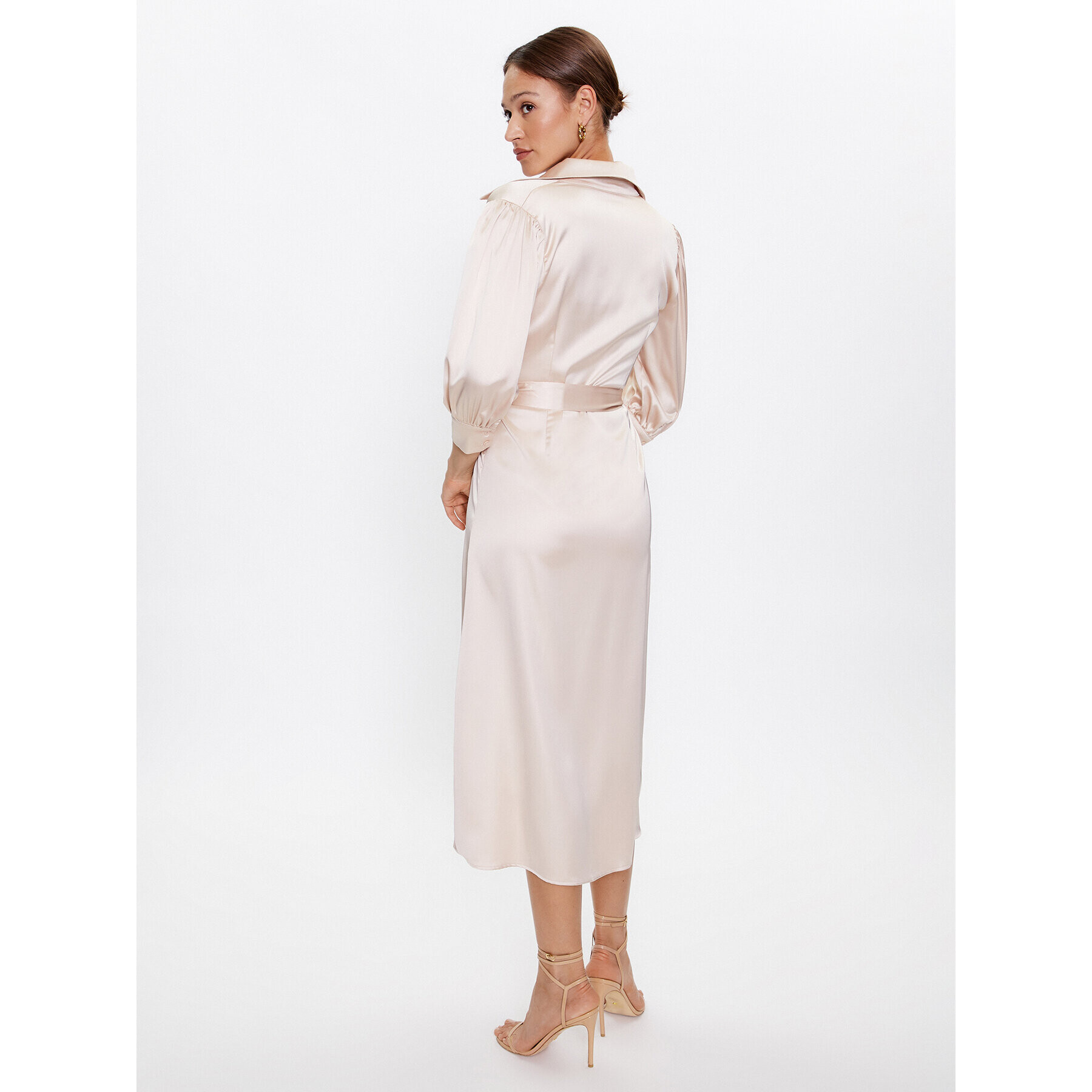 Glamorous Рокля тип риза GS0470 Бежов Regular Fit - Pepit.bg