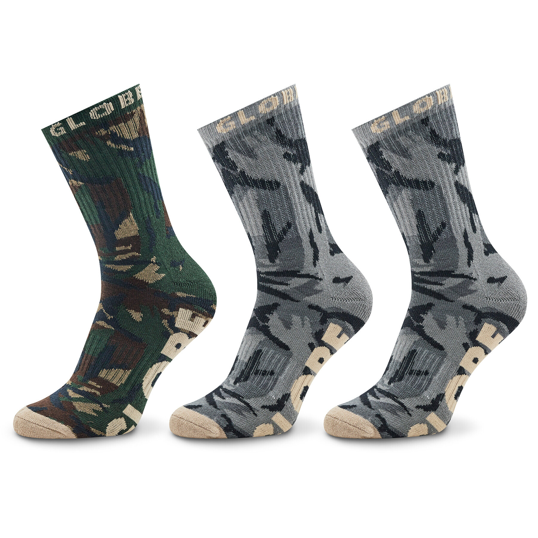 Globe Комплект 3 чифта дълги чорапи мъжки Eco Camo Crew GB72139004 Цветен - Pepit.bg