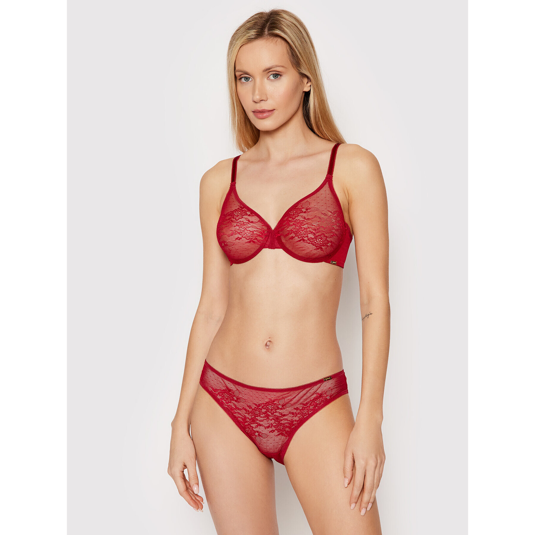 Gossard Класически дамски бикини Glossies Lace 13003 Бордо - Pepit.bg