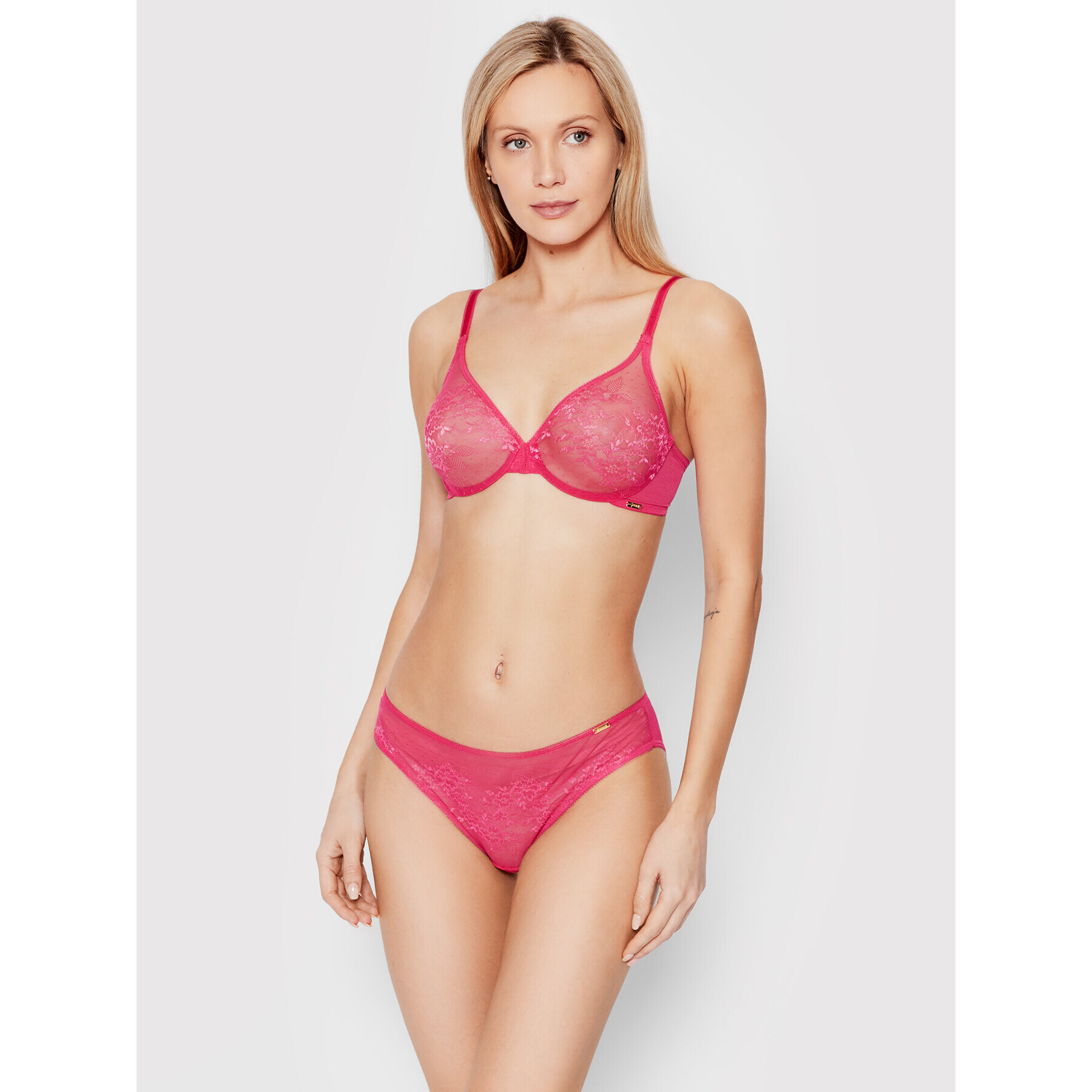 Gossard Класически дамски бикини Glossies Lace 13003 Розов - Pepit.bg