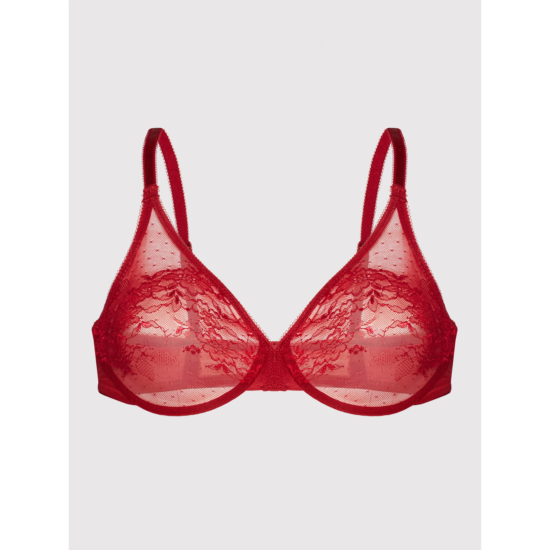 Gossard Сутиен с банели Glossies Lace 13001 Бордо - Pepit.bg