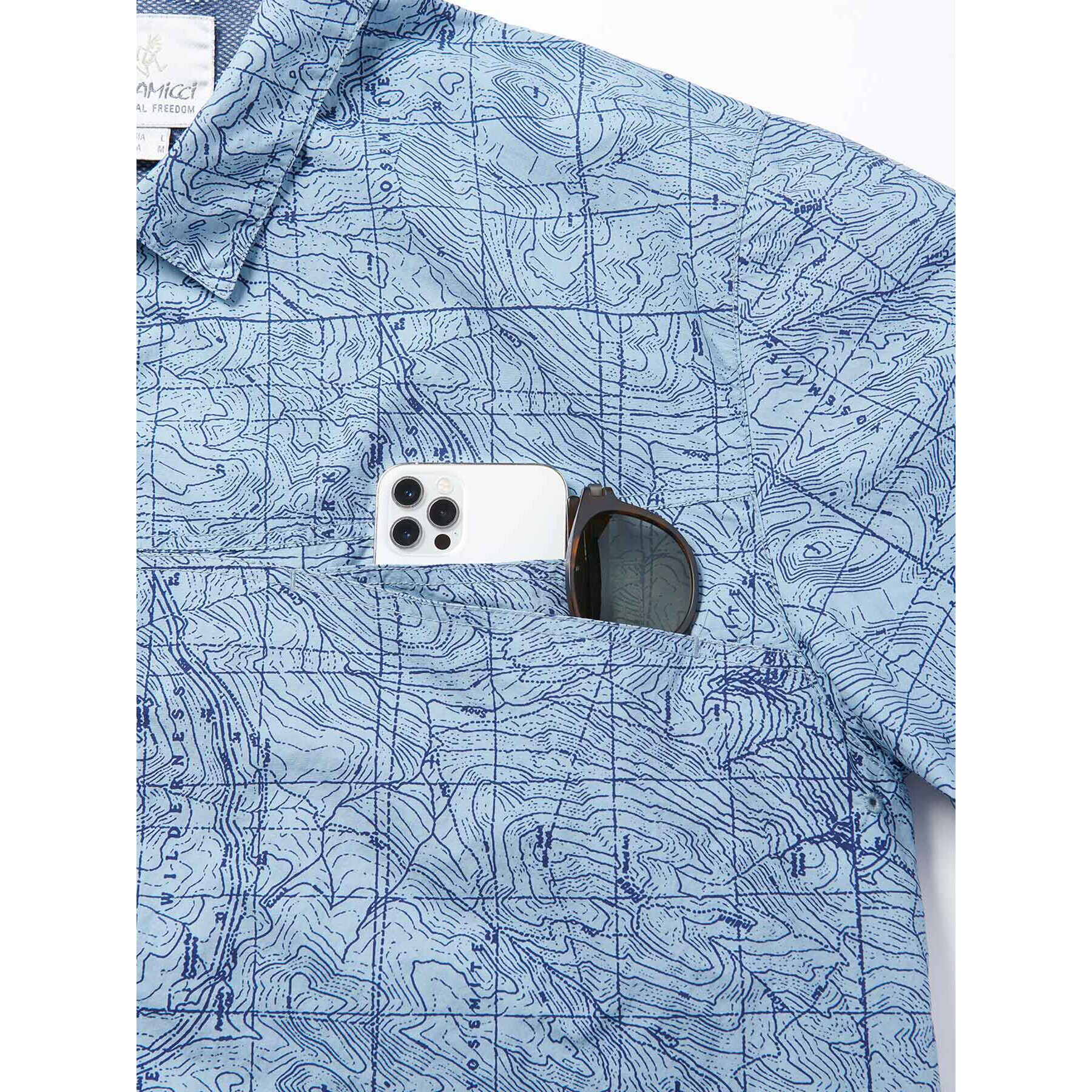 Gramicci Риза G3SM-J016 Син Casual Fit - Pepit.bg