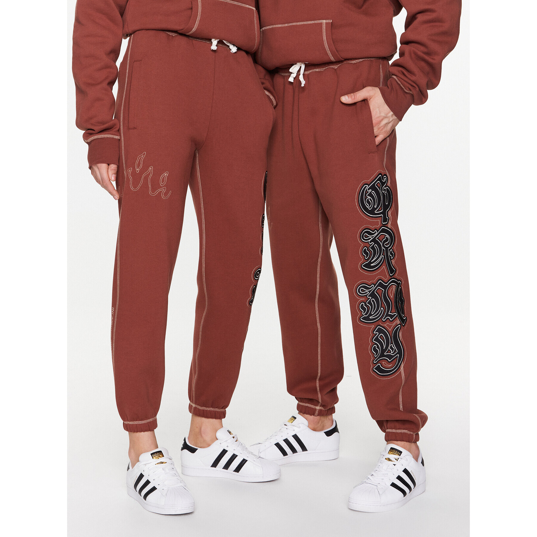 Grimey Долнище анцуг GRTS242 Кафяв Regular Fit - Pepit.bg