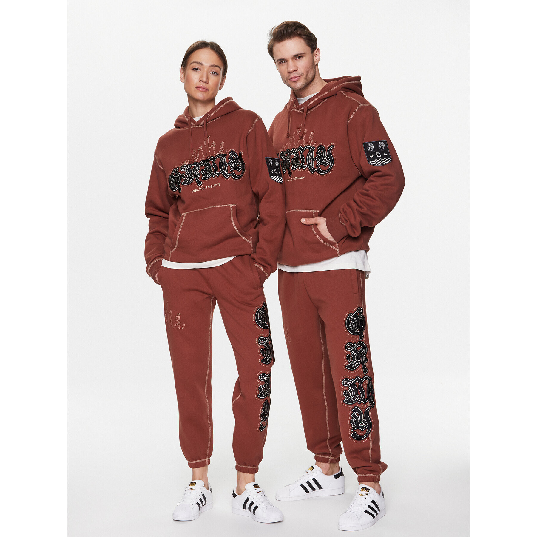 Grimey Долнище анцуг GRTS242 Кафяв Regular Fit - Pepit.bg